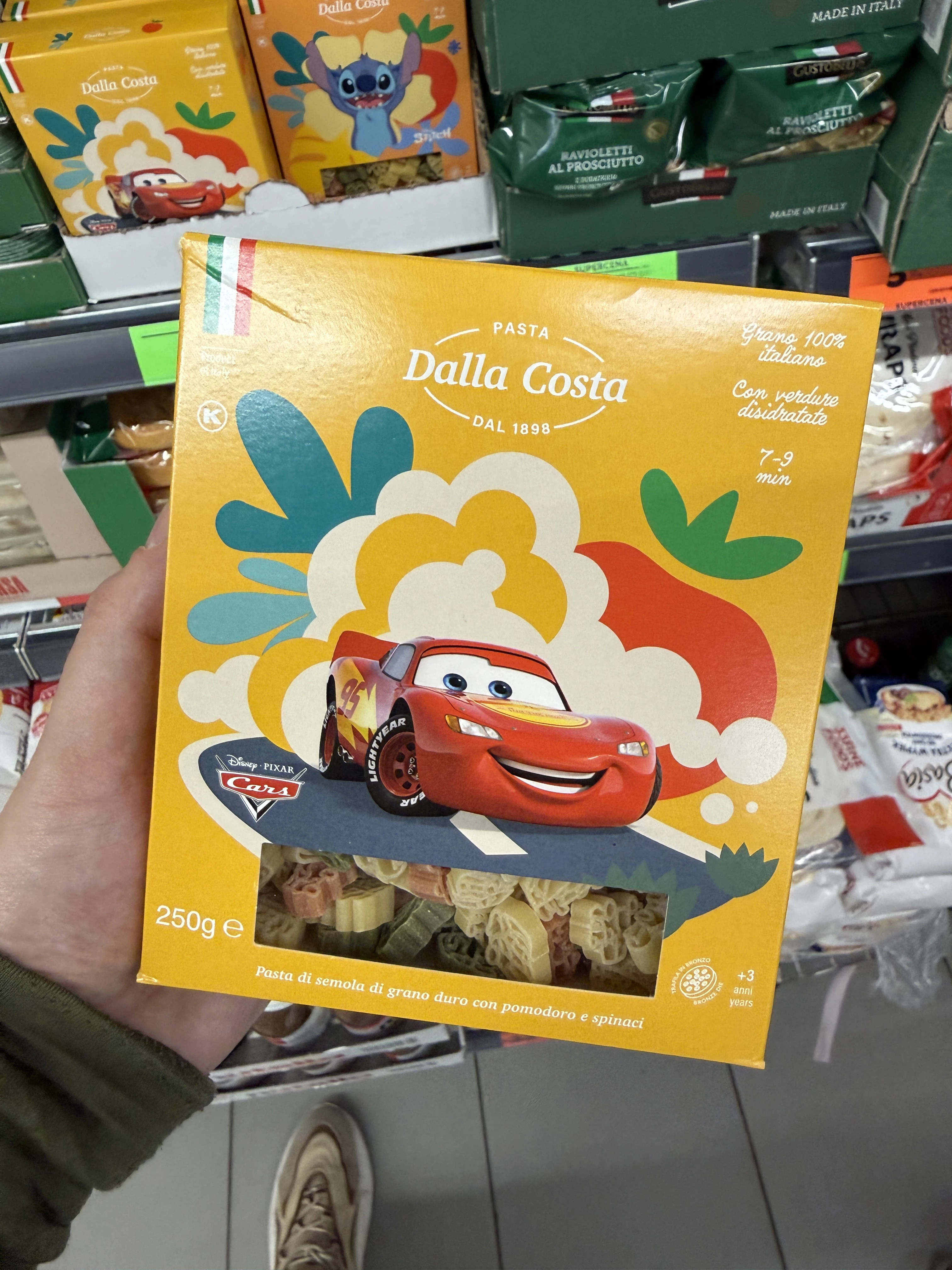 Dalla Costa Disney Cars Tricolour Pasta | 250g