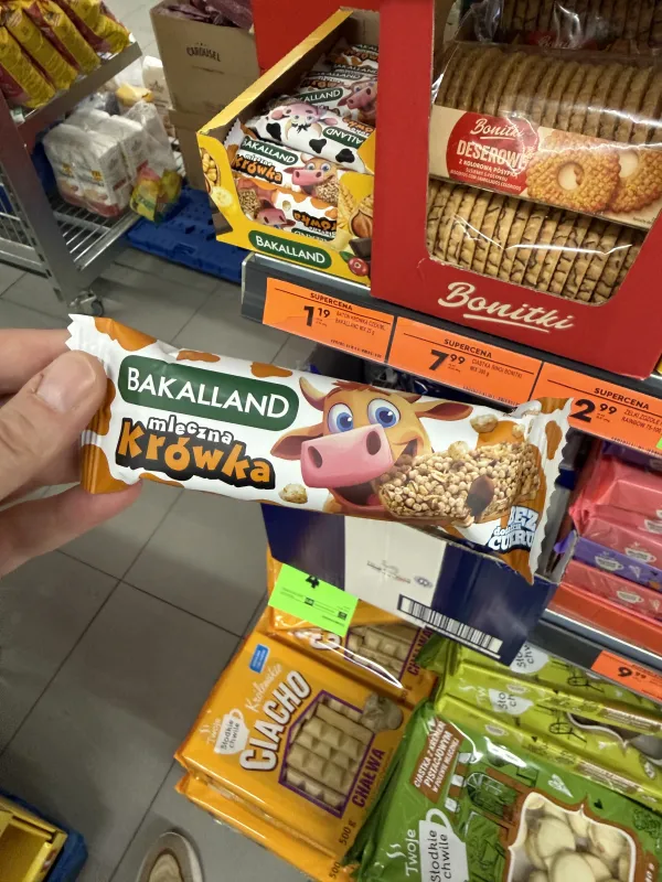 Bakalland BA! Kids Mleczna Krówka – baton zbożowy | 25g