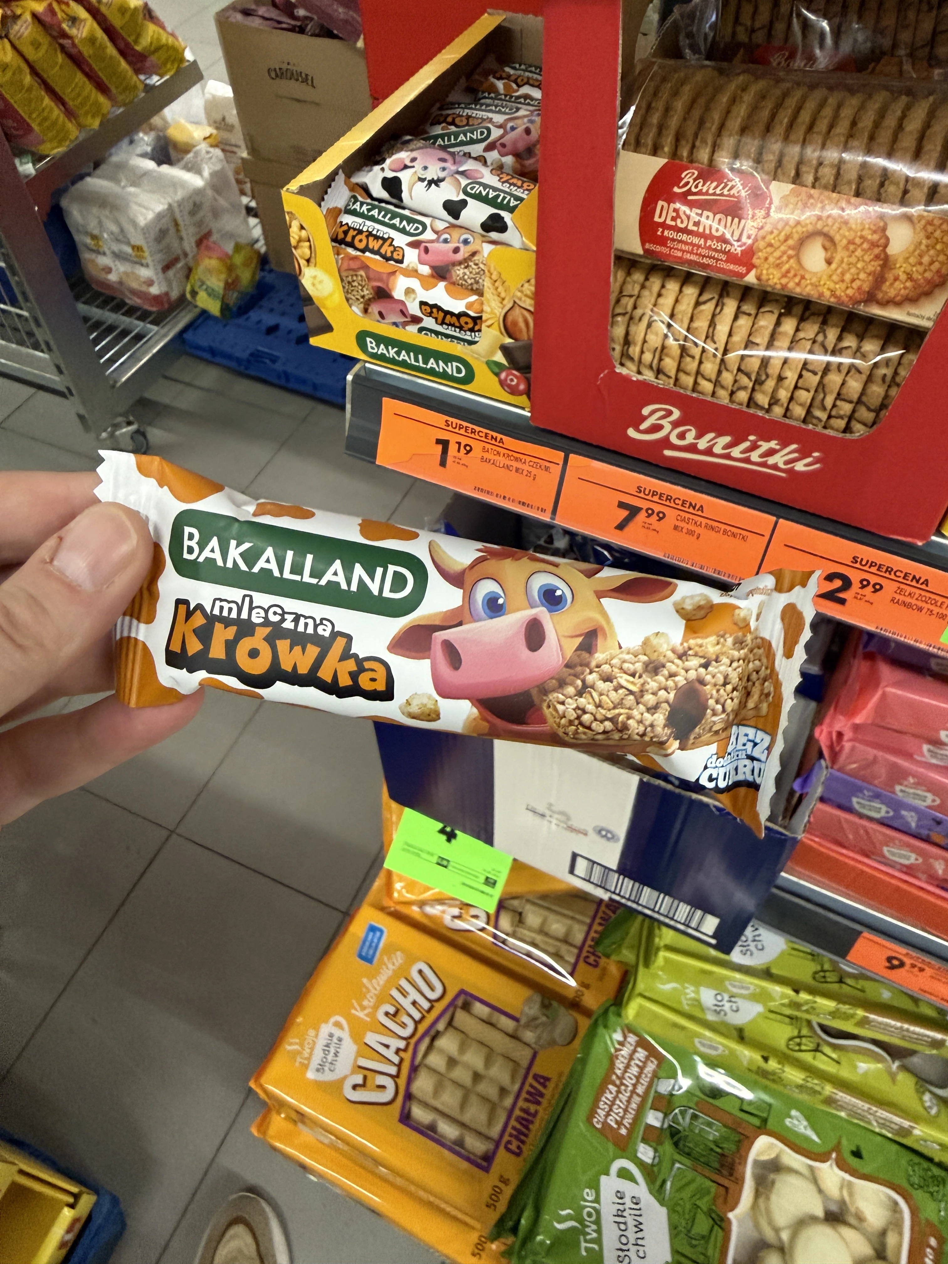 Bakalland BA! Kids Mleczna Krówka – baton zbożowy | 25g