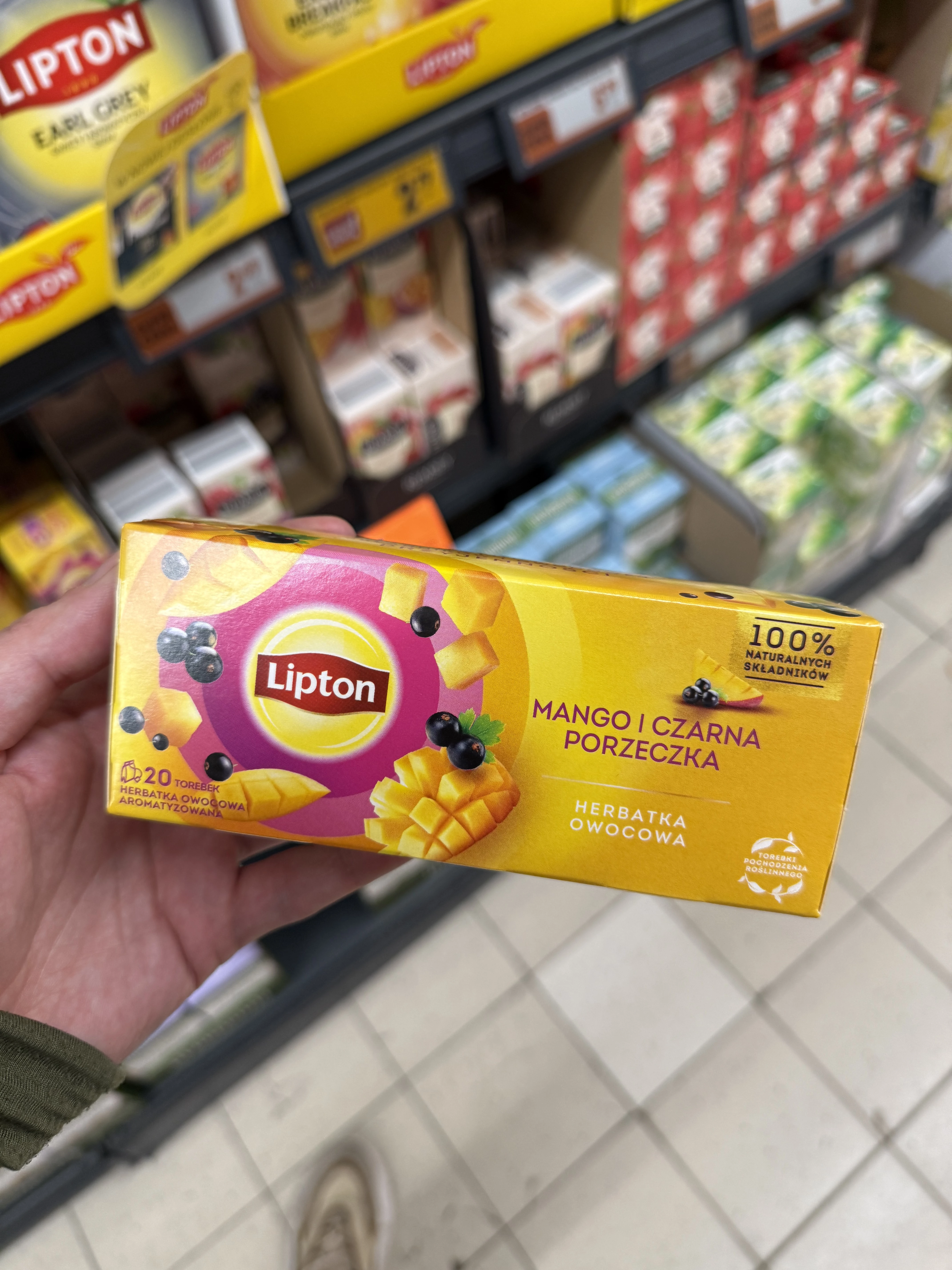 Lipton Herbatka Owocowa Mango i Czarna Porzeczka 20 torebek | 34g