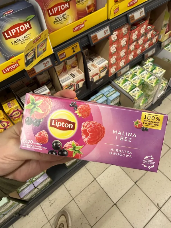 Lipton Herbatka Owocowa Malina i Bez 20 torebek | 32g