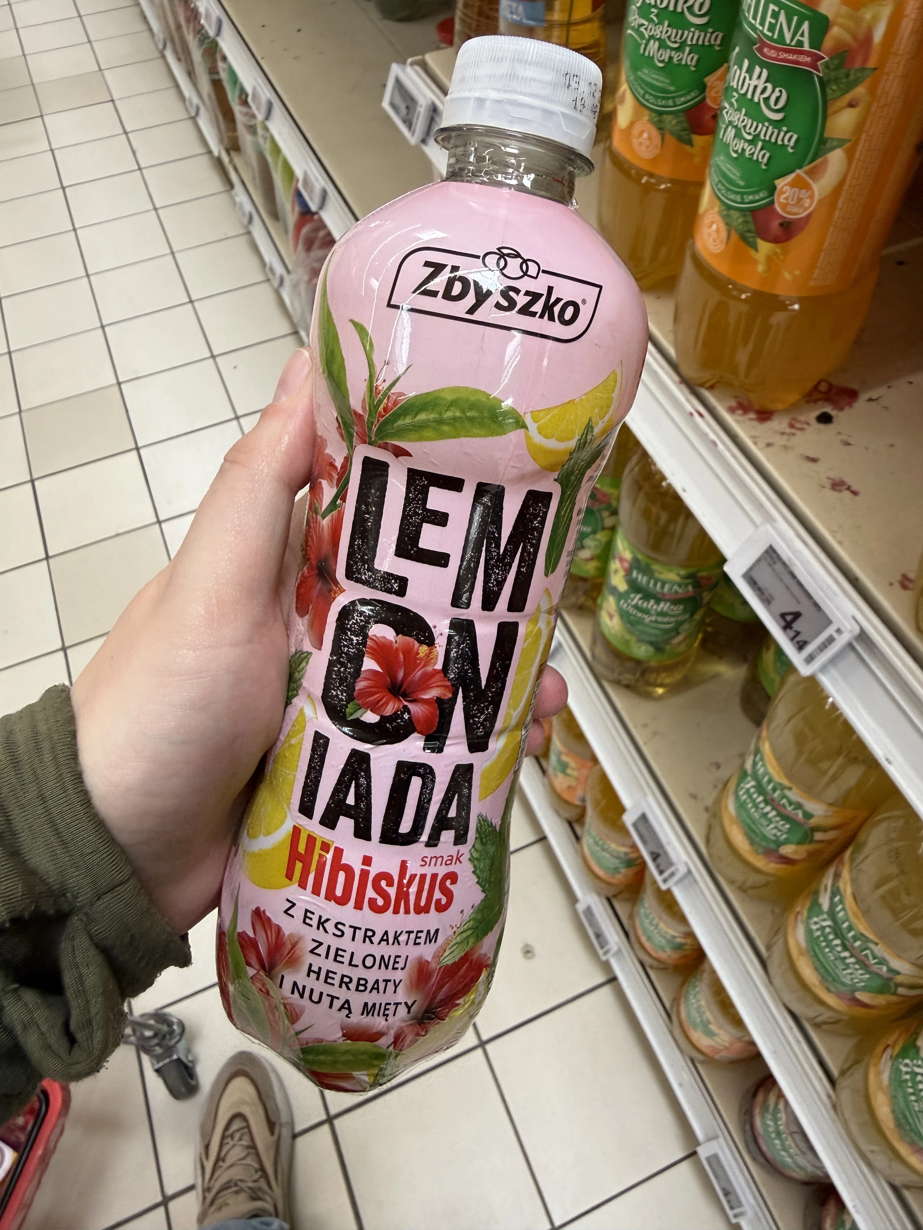 Zbyszko Lemoniada smak hibiskus z ekstraktem zielonej herbaty i nutą mięty | 555ml
