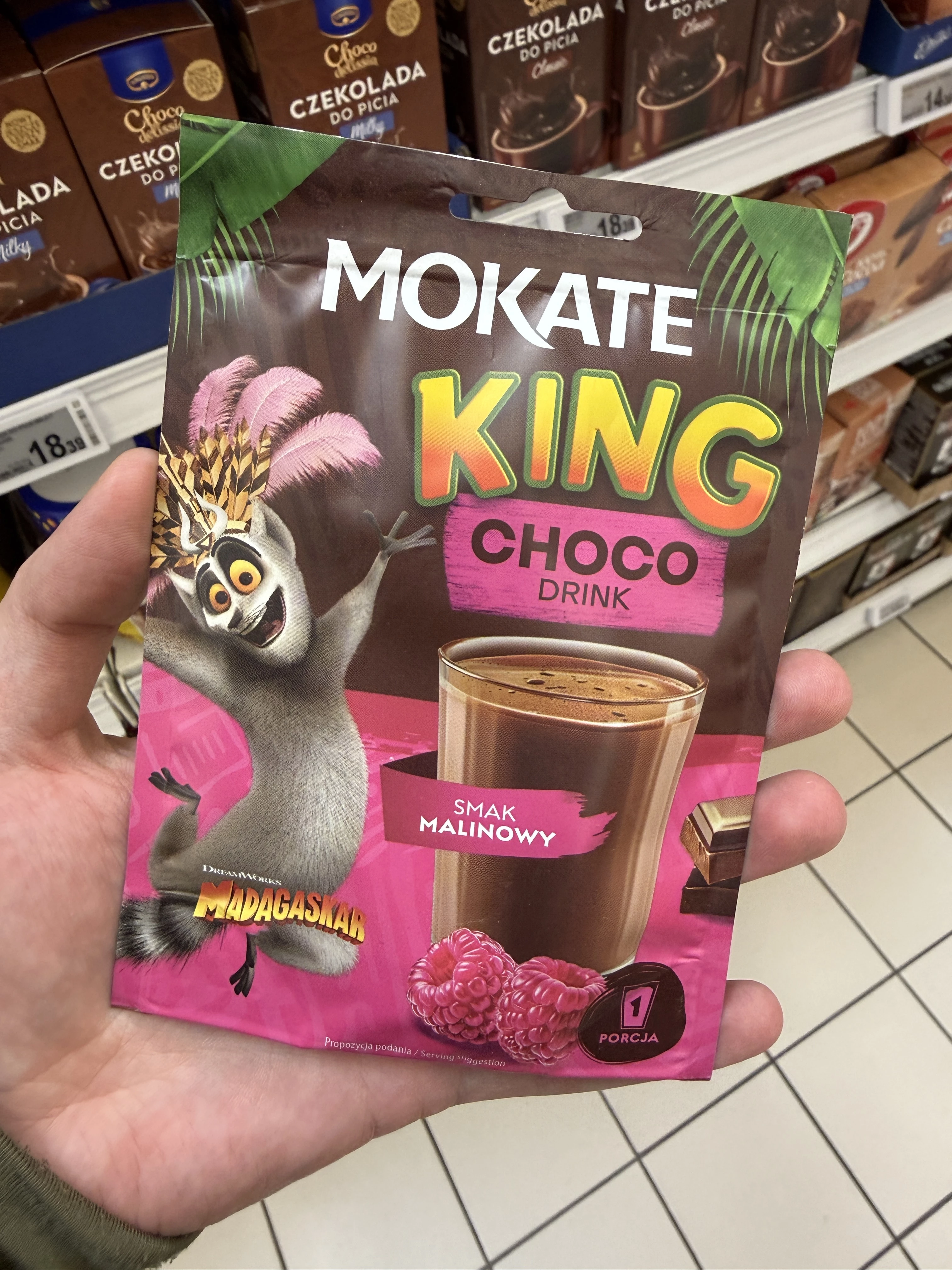Mokate King Choco Drink o smaku malinowym | 27g