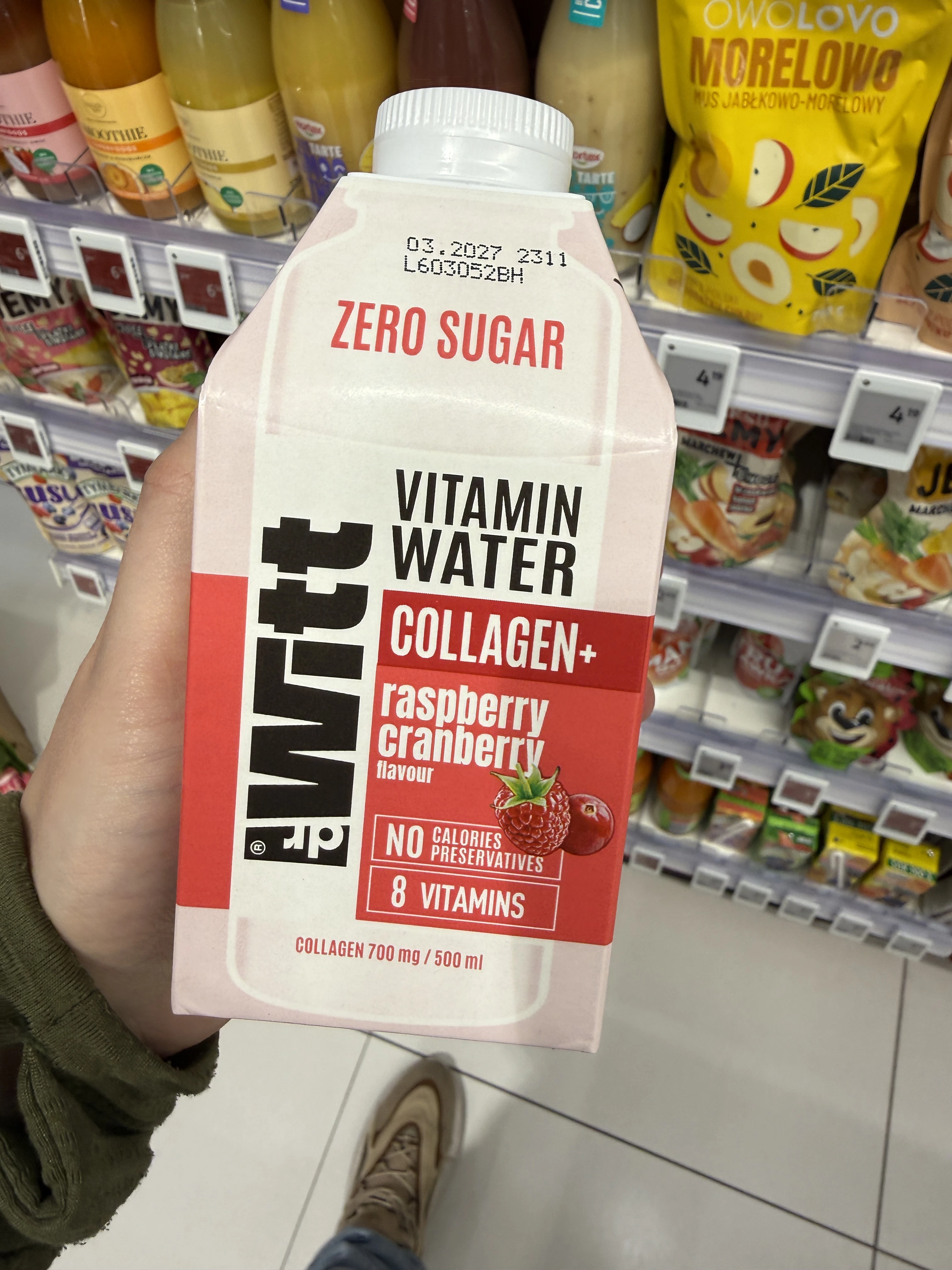 Dr Witt napój kolagenowy o smaku maliny i żurawiny | 500ml