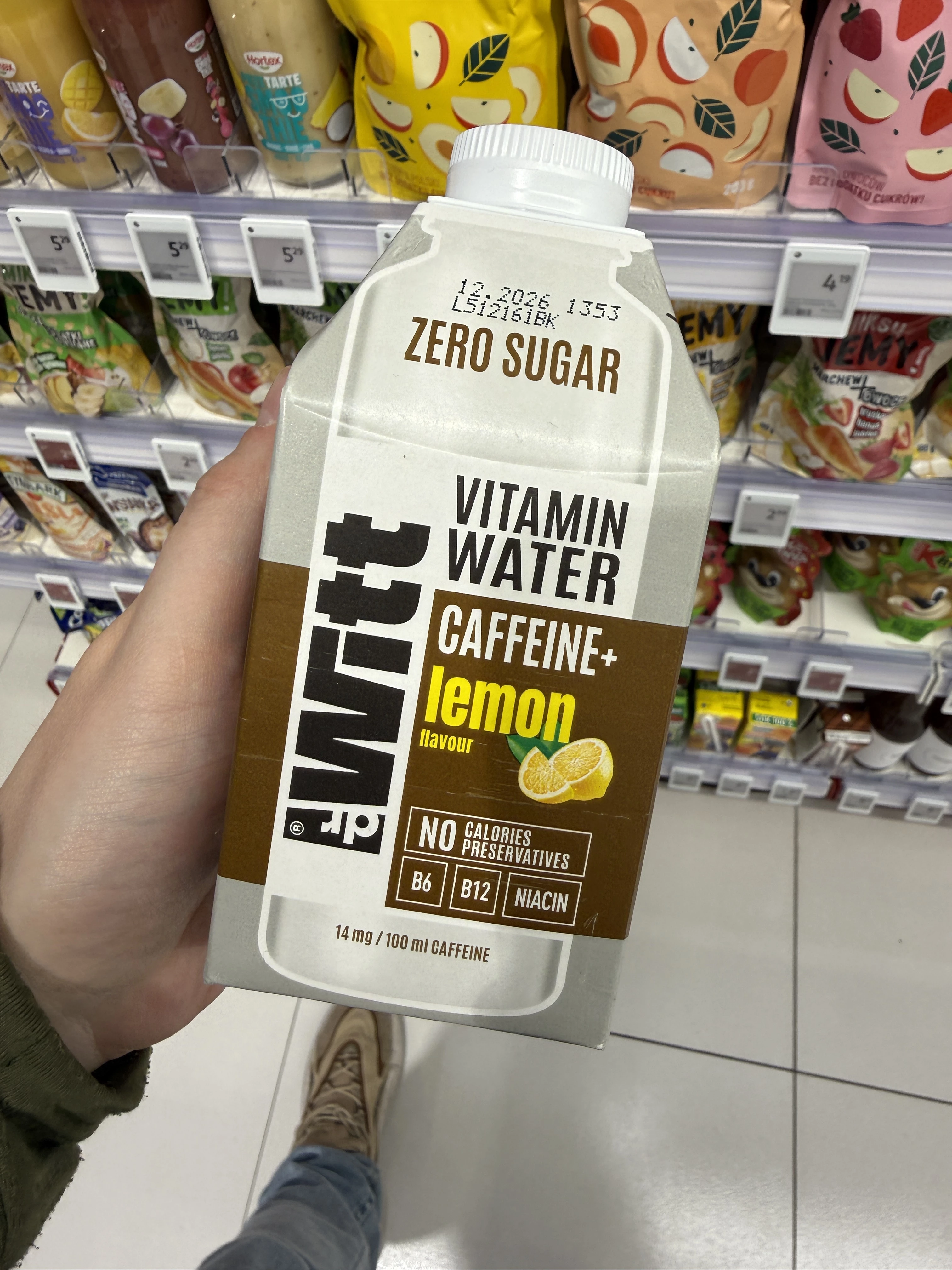 Dr Witt Vitamin Water Caffeine+ Lemon Flavour | 500ml