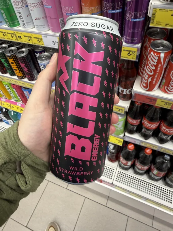 Black Energy Zero Sugar Wild Strawberry | 500ml