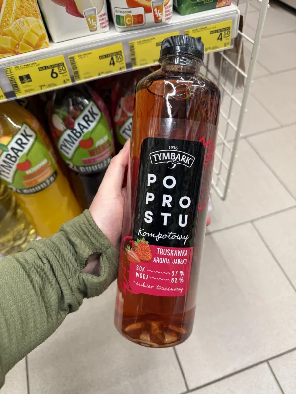 Tymbark Po Prostu Napój Kompotowy Truskawka Aronia Jabłko | 1250ml