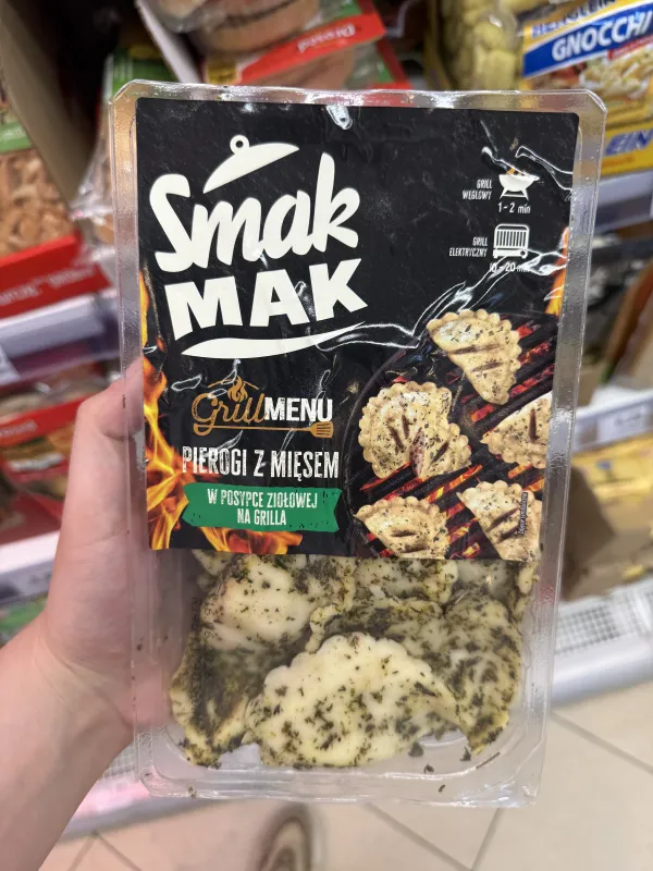 Pierogi z mięsem w posypce ziołowej na grilla Smakmak | 500g
