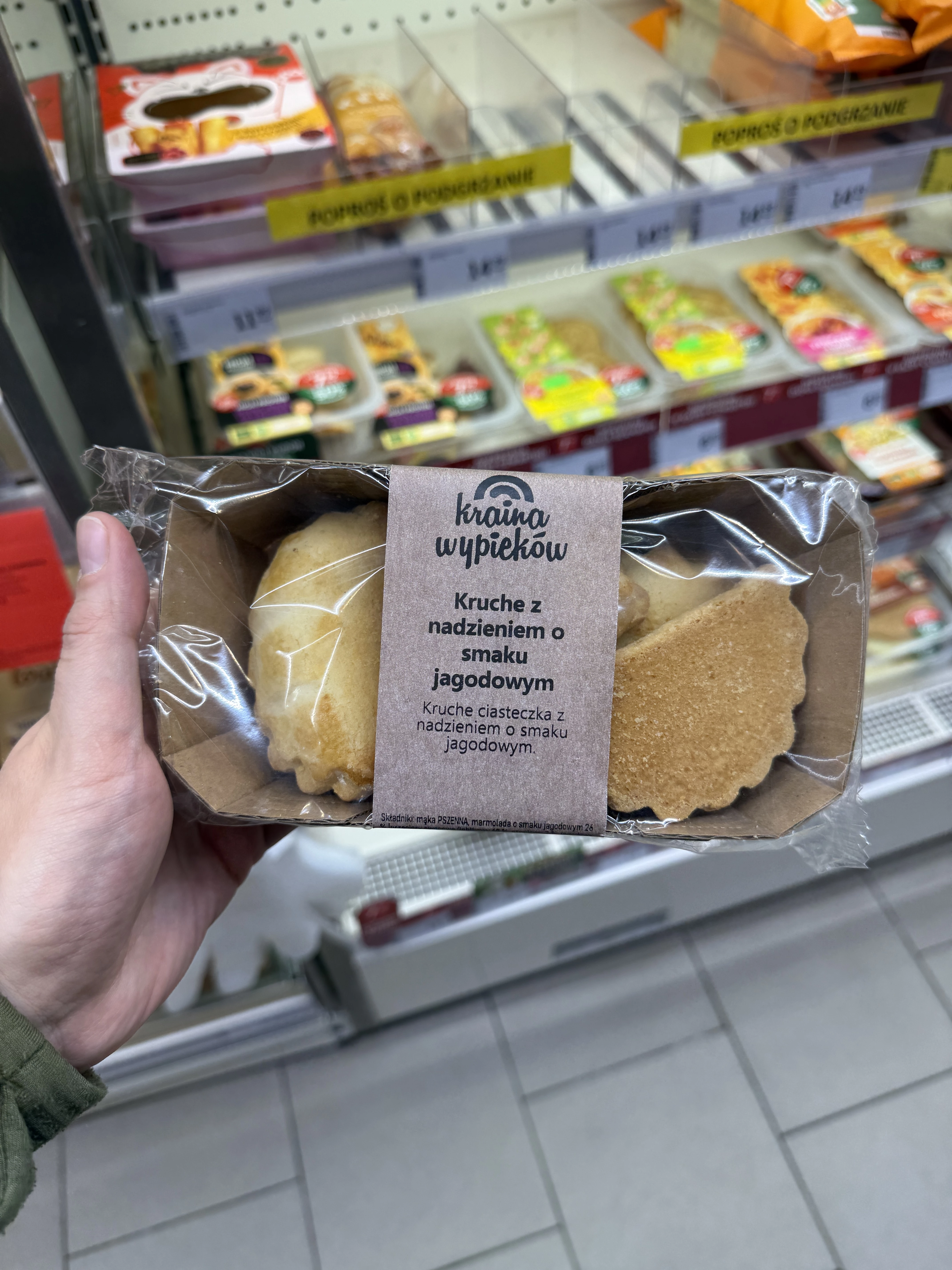 Kraina wypieków ciastka kruche z nadzieniem jagodowym | 250g