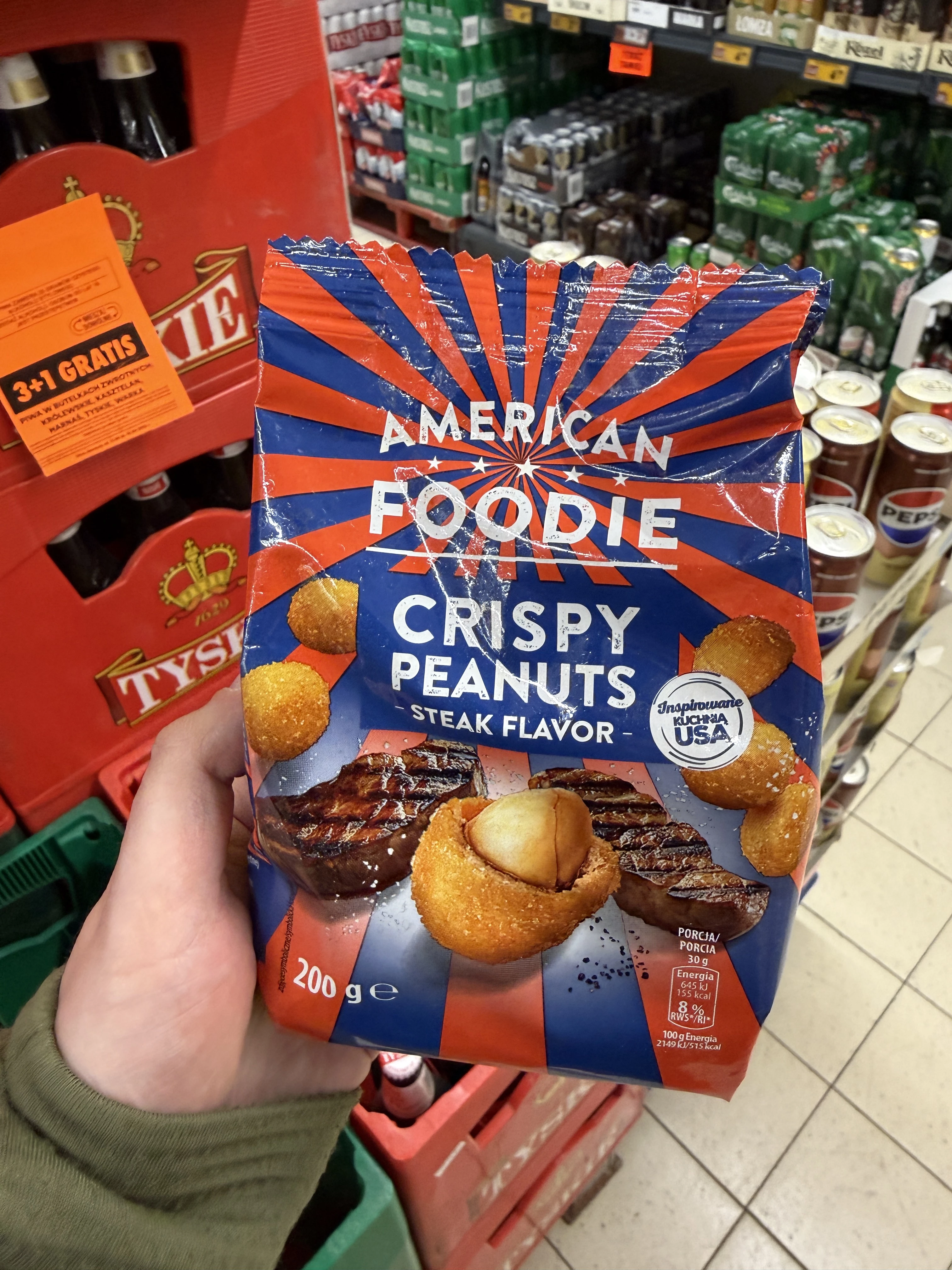 Orzeszki w chrupkiej skorupce American Foodie Steak Flavor | 200g