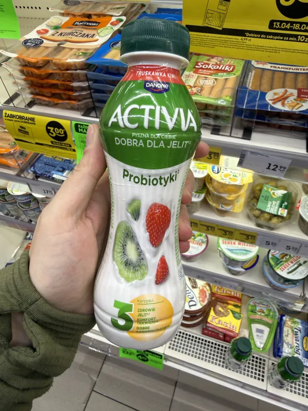Activia Jogurt pitny truskawka kiwi | 280g