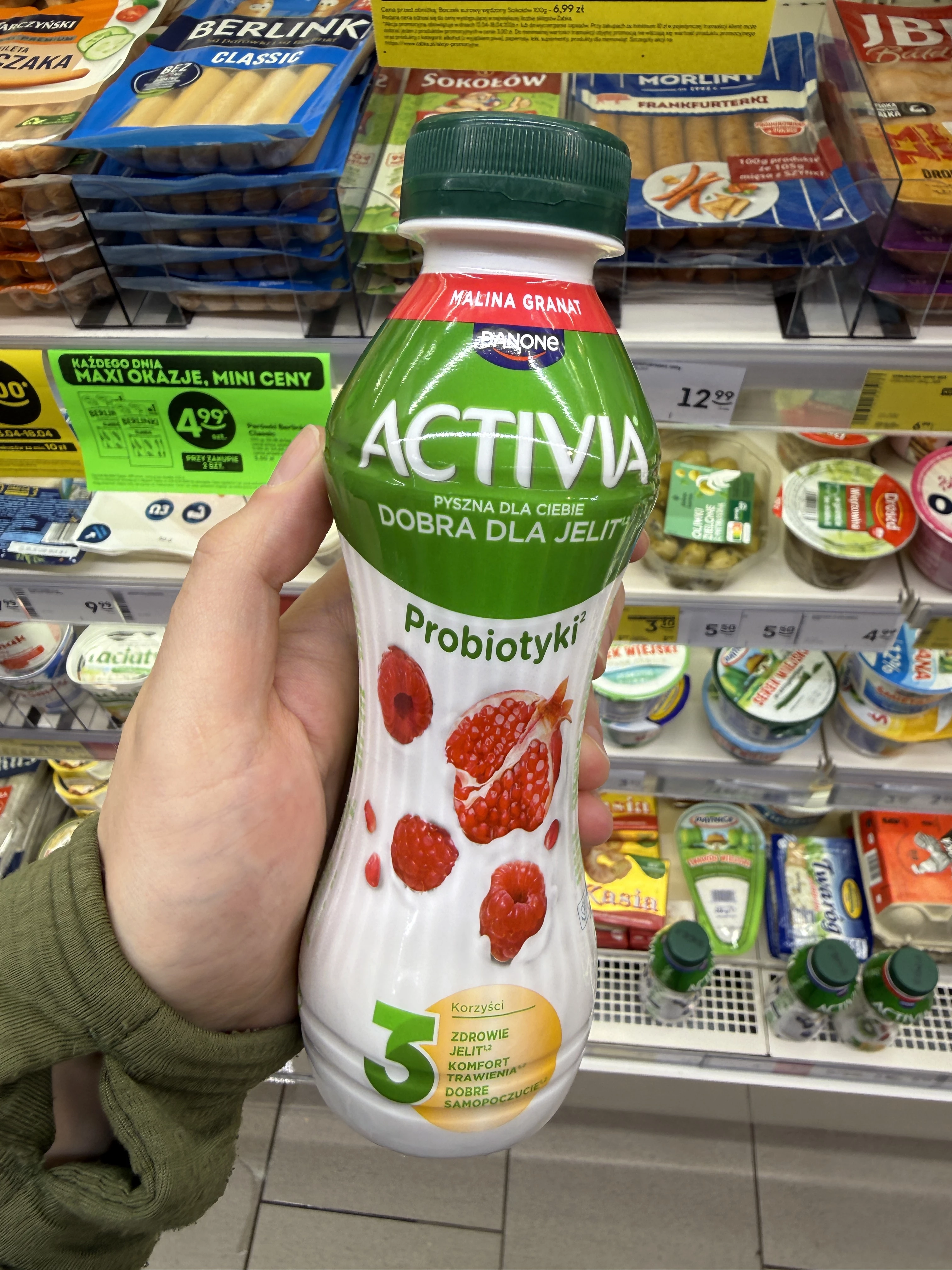 Activia Jogurt pitny malina granat | 280g
