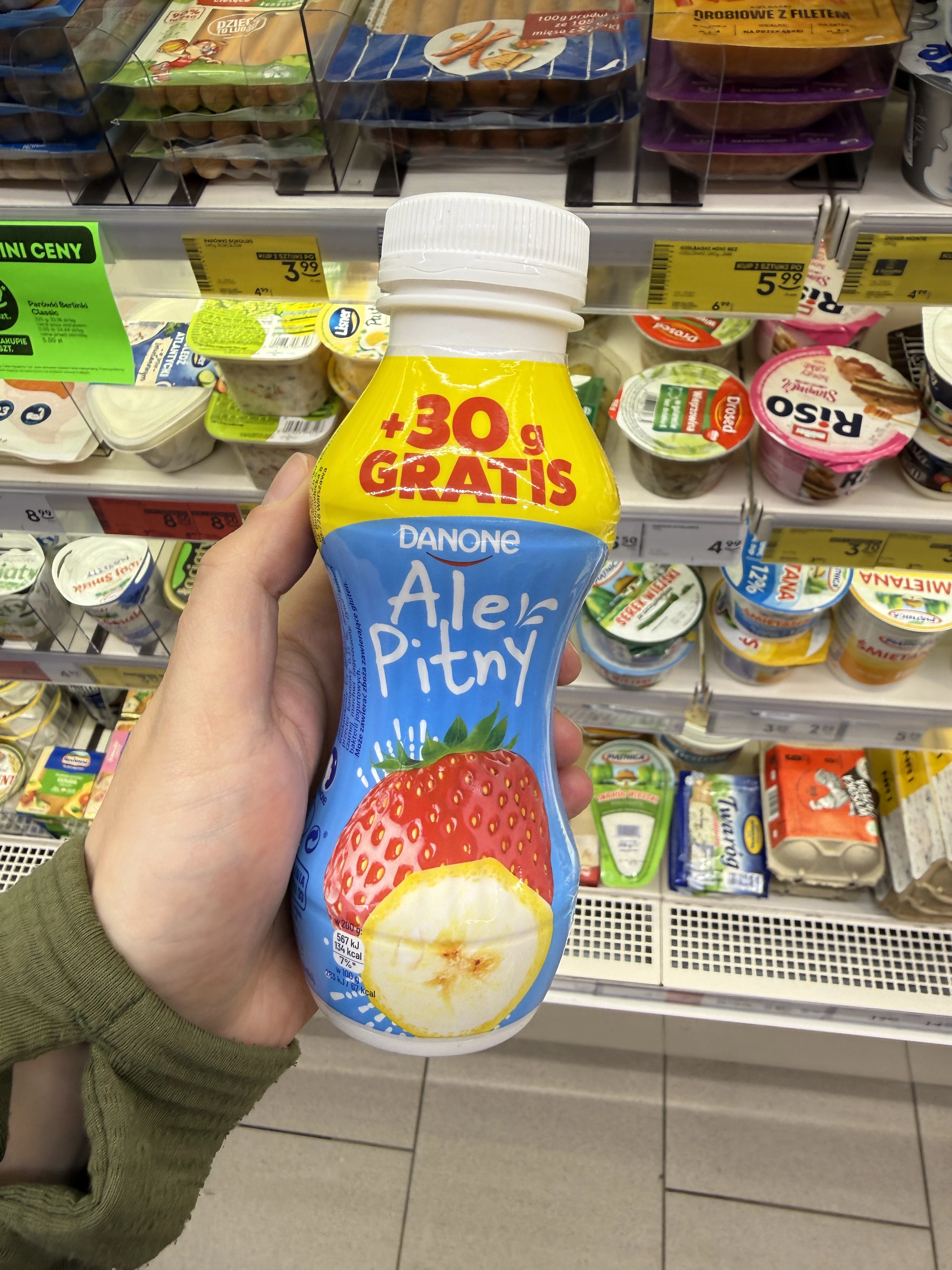 Danone Ale Pitny truskawka-banan | 300g