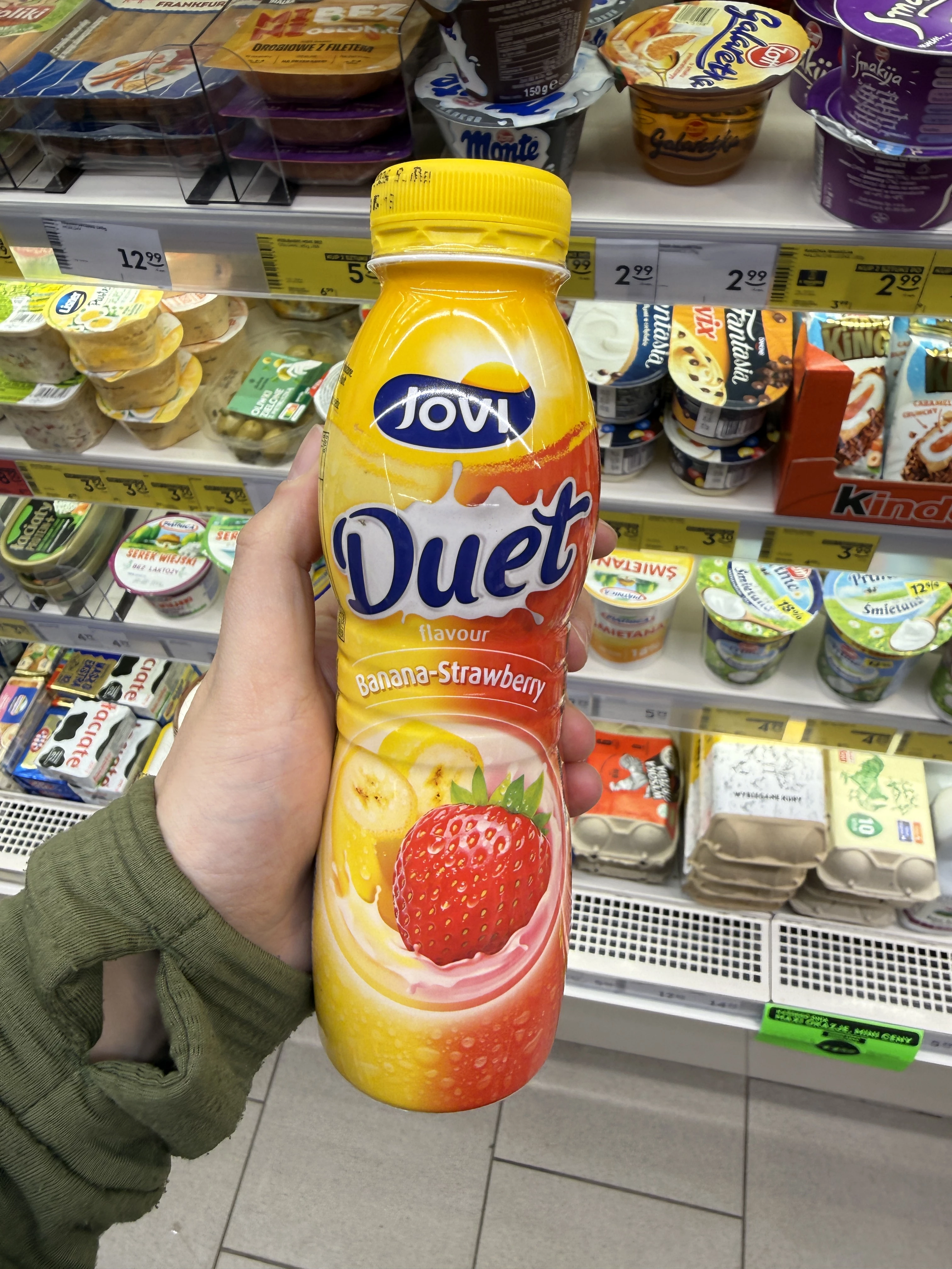 Jovi Duet Napój Jogurtowy Banan-Truskawka | 350g