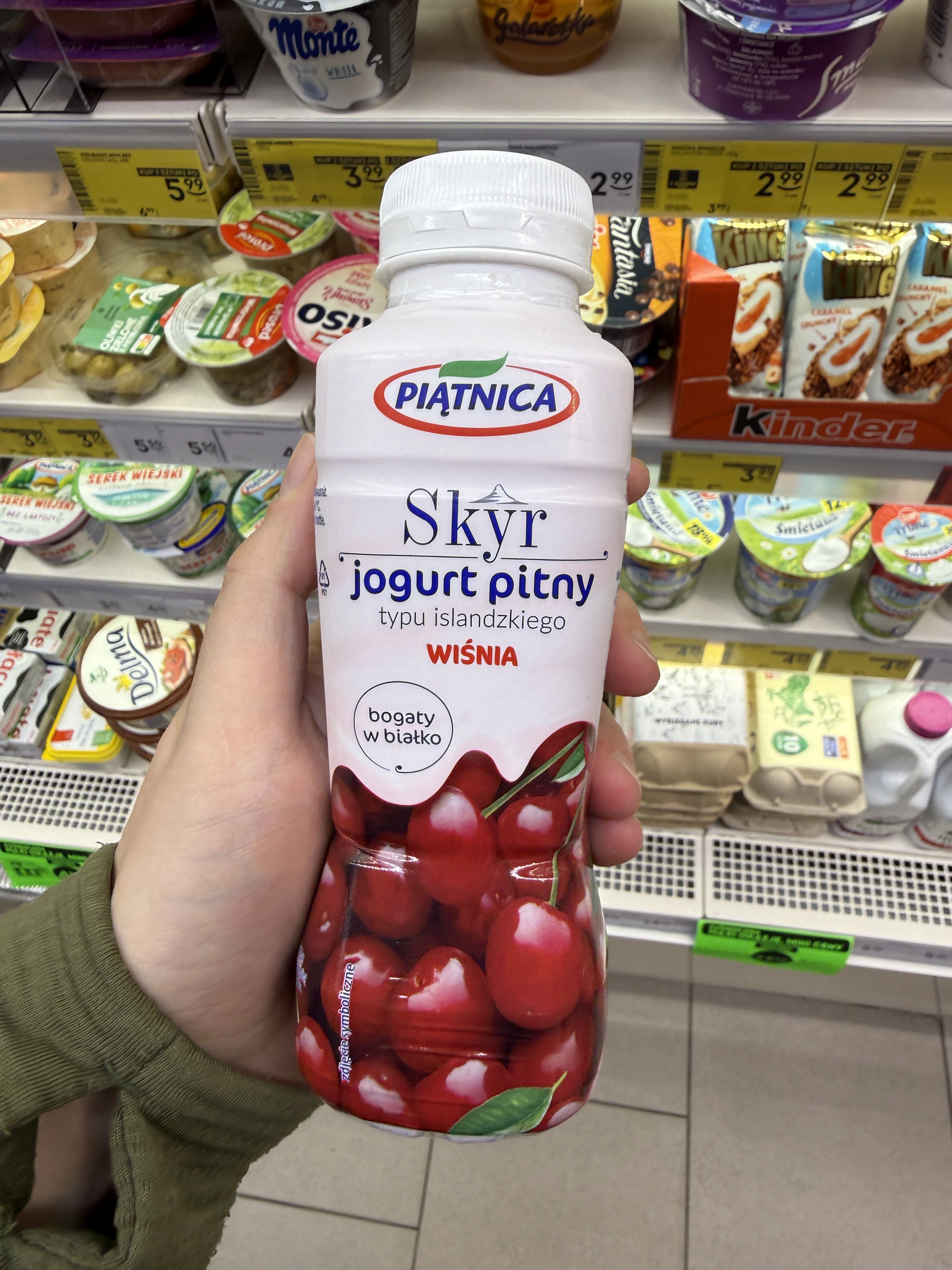 Piątnica Skyr jogurt pitny wiśnia | 330ml