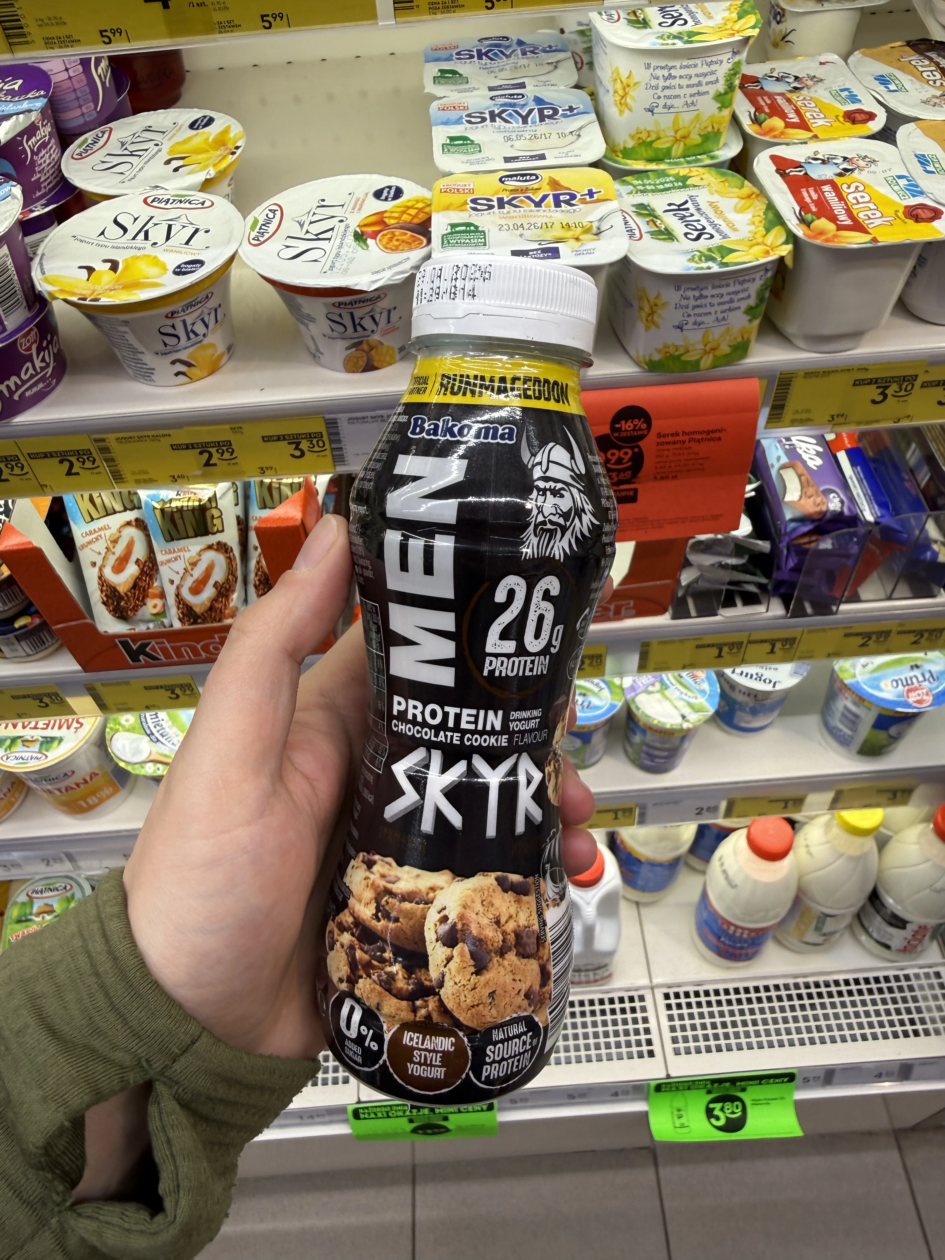 Bakoma Men Jogurt pitny skyr smak ciastka z czekoladą | 300g