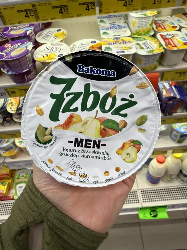 Bakoma 7 zbóż Men brzoskwinia-gruszka | 300g