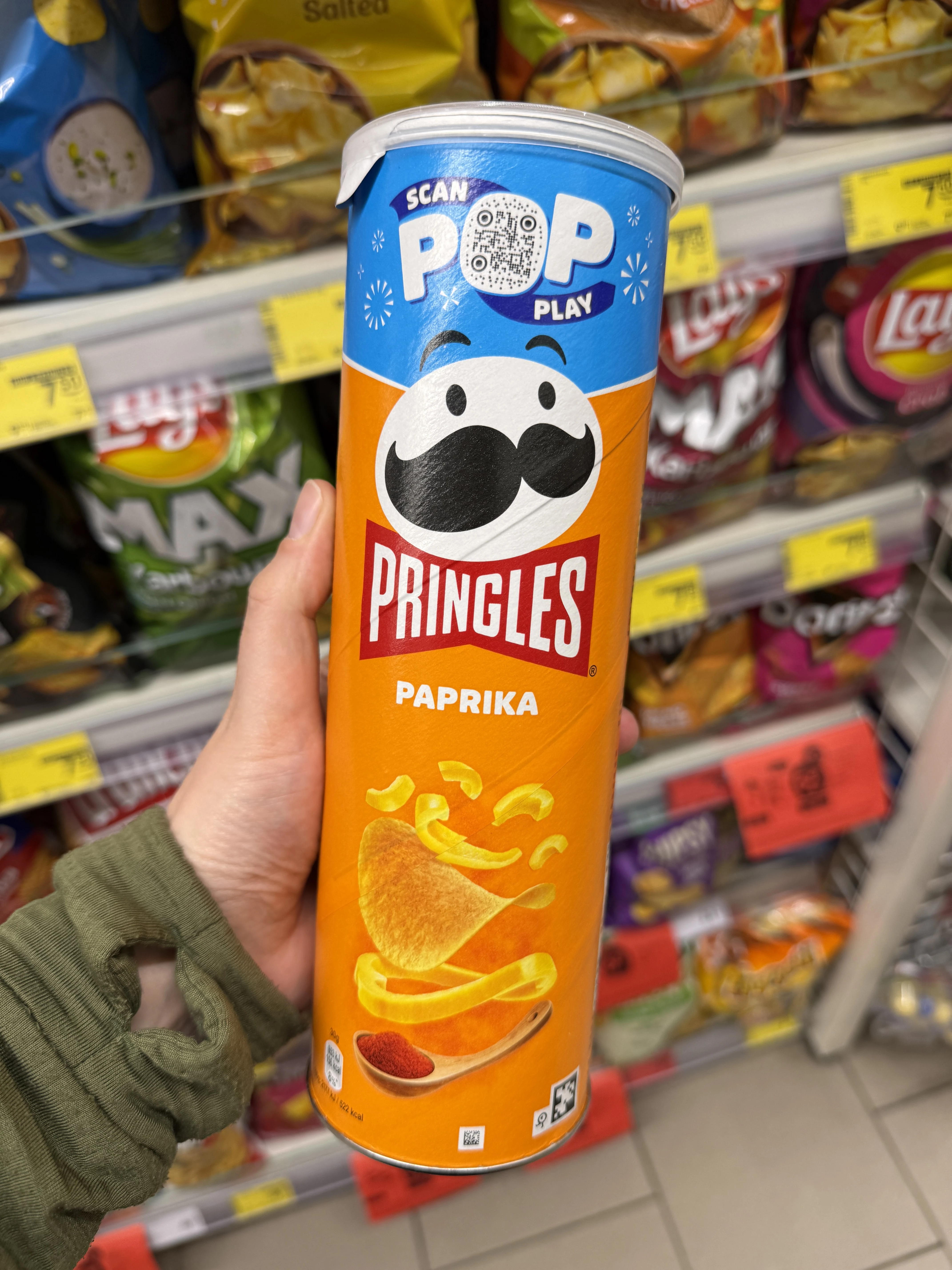 Pringles Paprika Scan pop | 165g