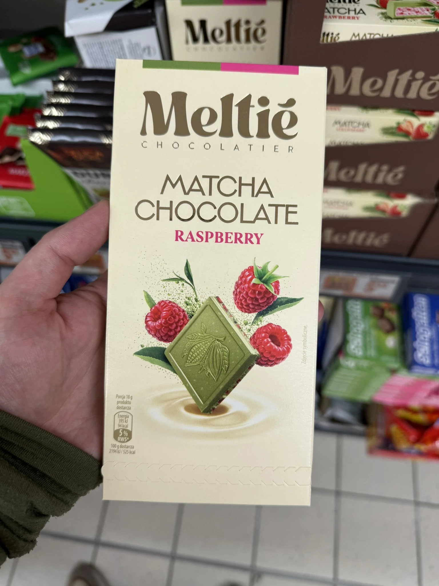 Meltié Chocolatier Matcha Chocolate Raspberry | 90g