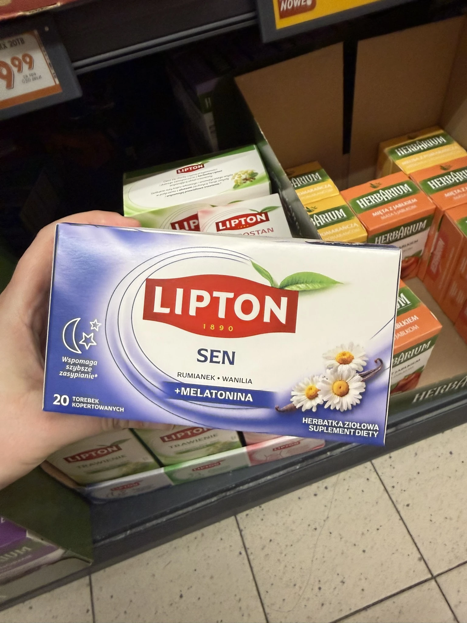 Lipton Sen Herbatka Ziołowa z Melatoniną | 34g