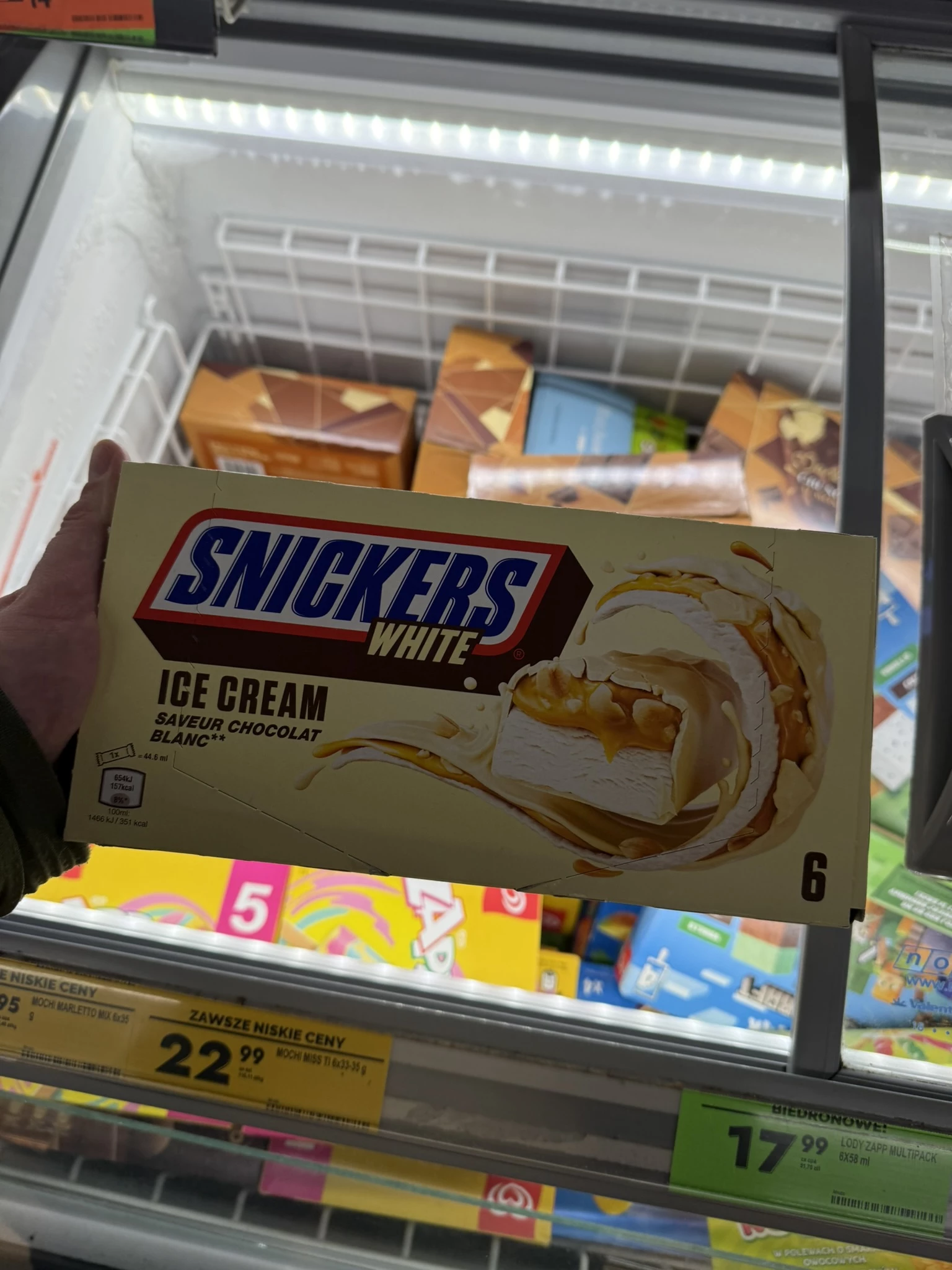 Snickers White Ice Cream (6-pack) | 6 × 40,8g / 244,8g