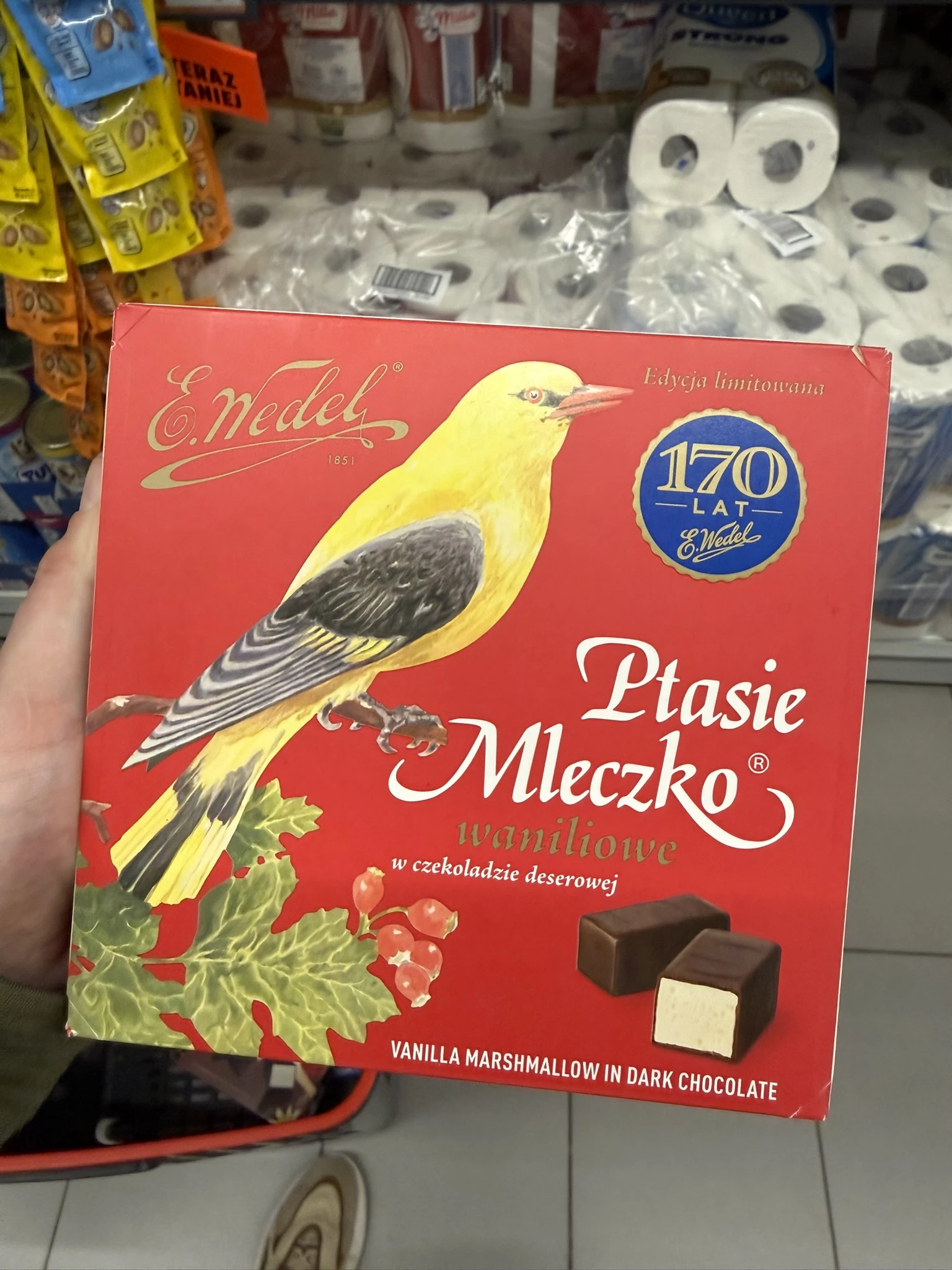 E.Wedel Ptasie Mleczko Waniliowe czekolada deserowa Edycja 170 lat | 340g
