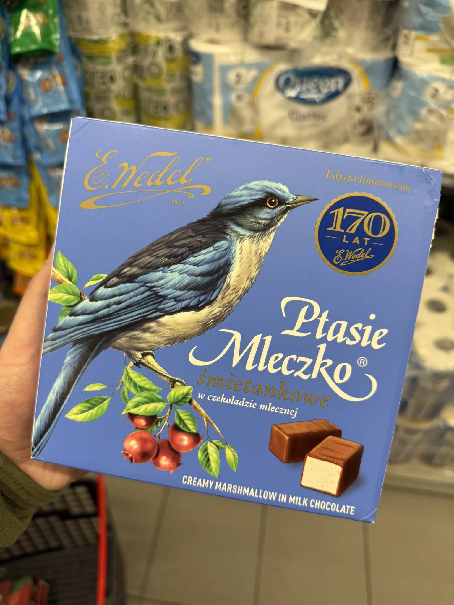 E.Wedel Ptasie Mleczko Śmietankowe w czekoladzie mlecznej Edycja limitowana 170 lat | 340g