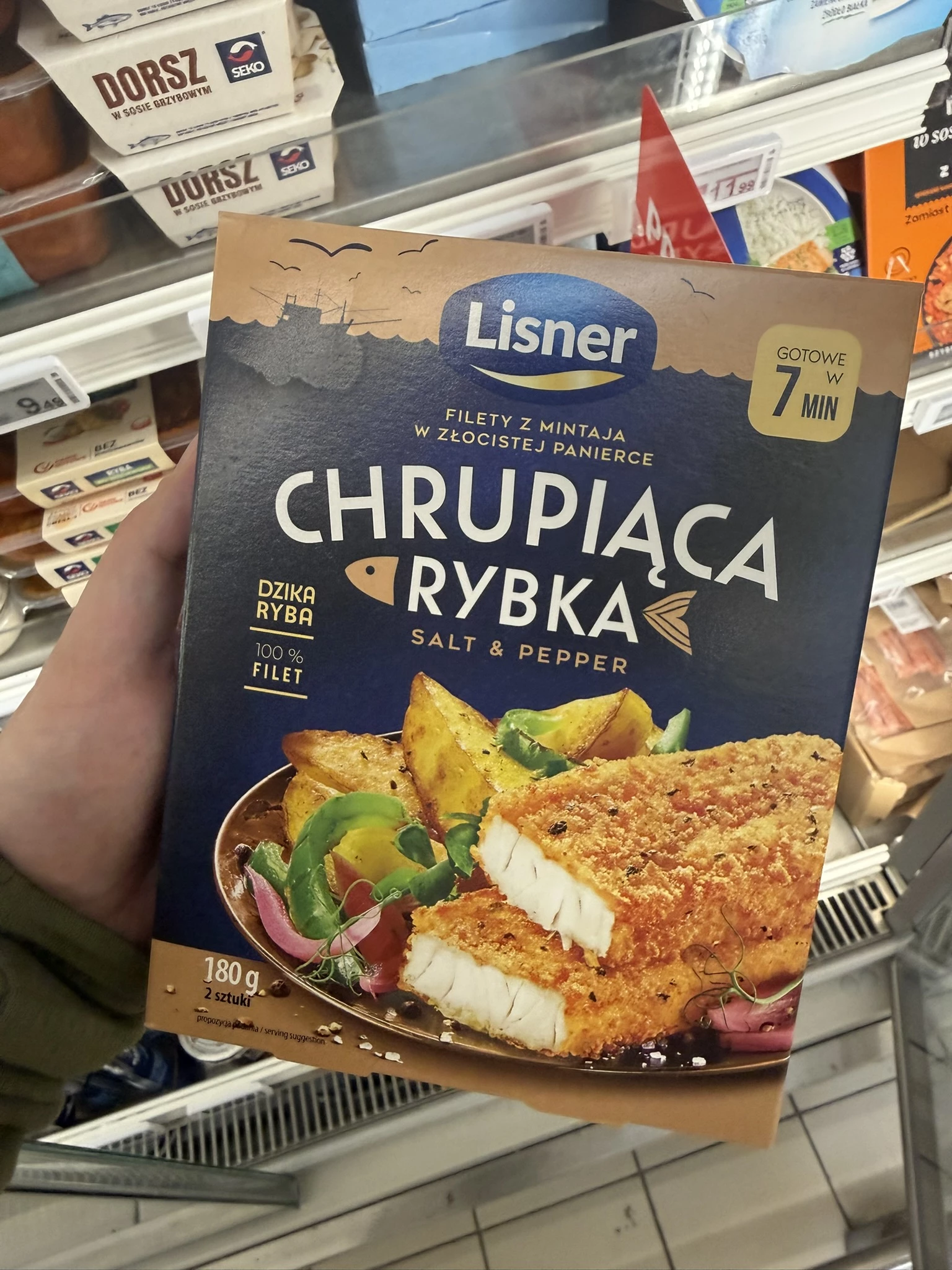Lisner Chrupiąca Rybka Salt & Pepper | 180g