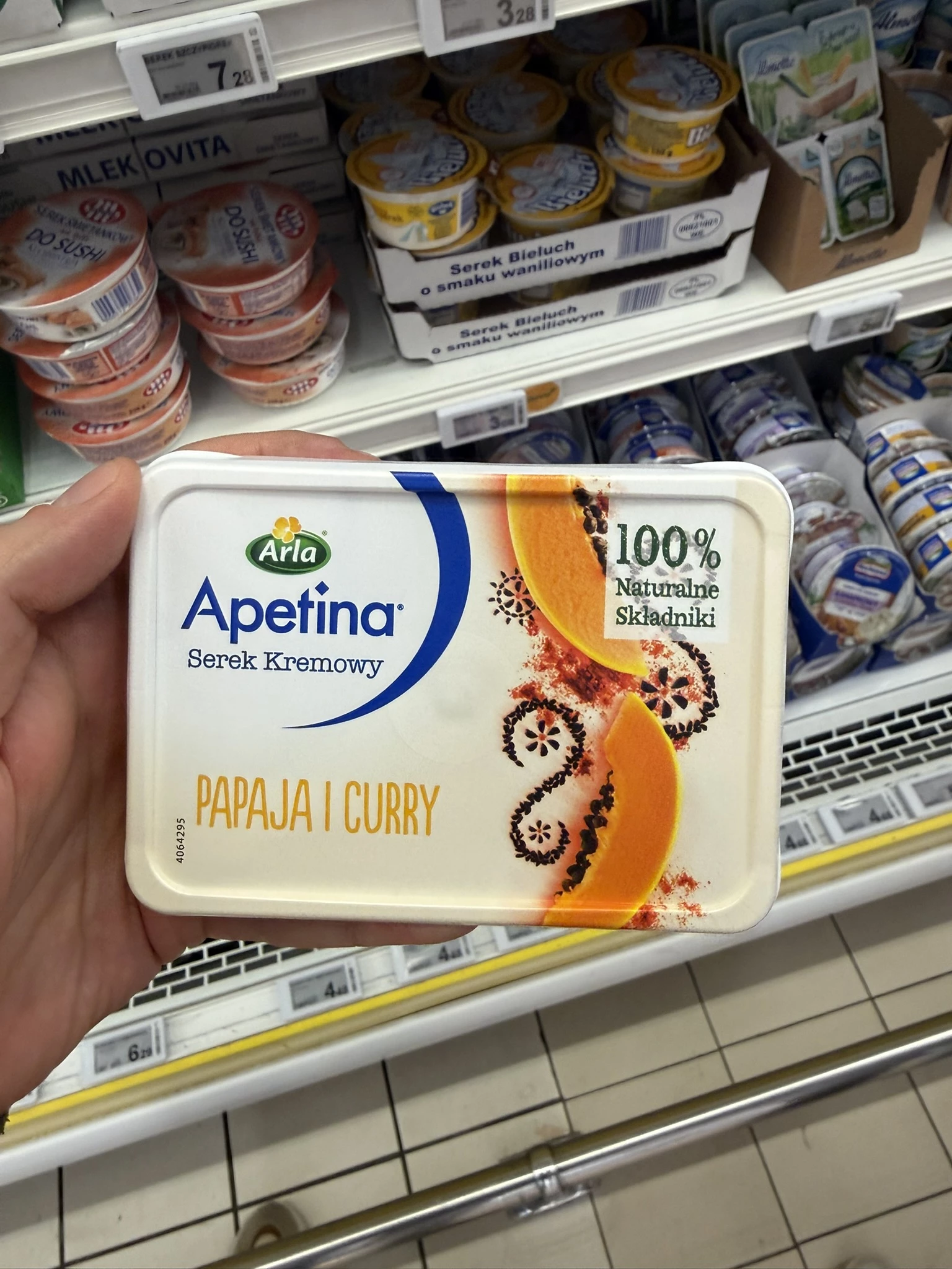 Arla Apetina Serek kremowy papaja i curry | 125g