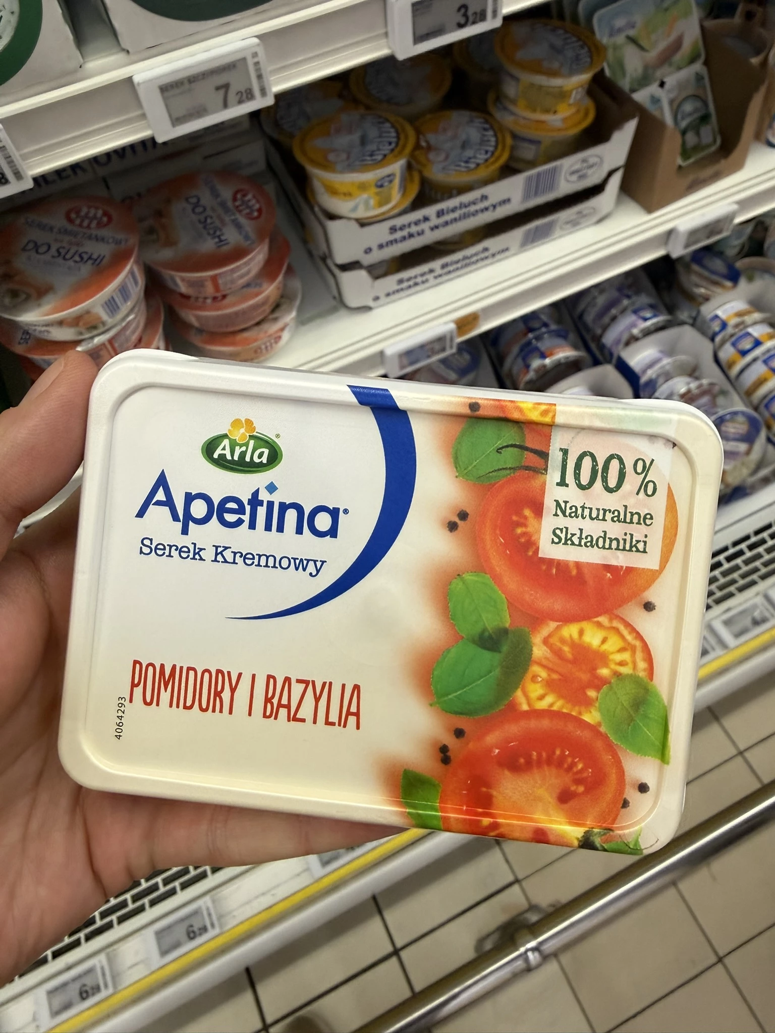 Arla Apetina Serek kremowy pomidory i bazylia | 125g