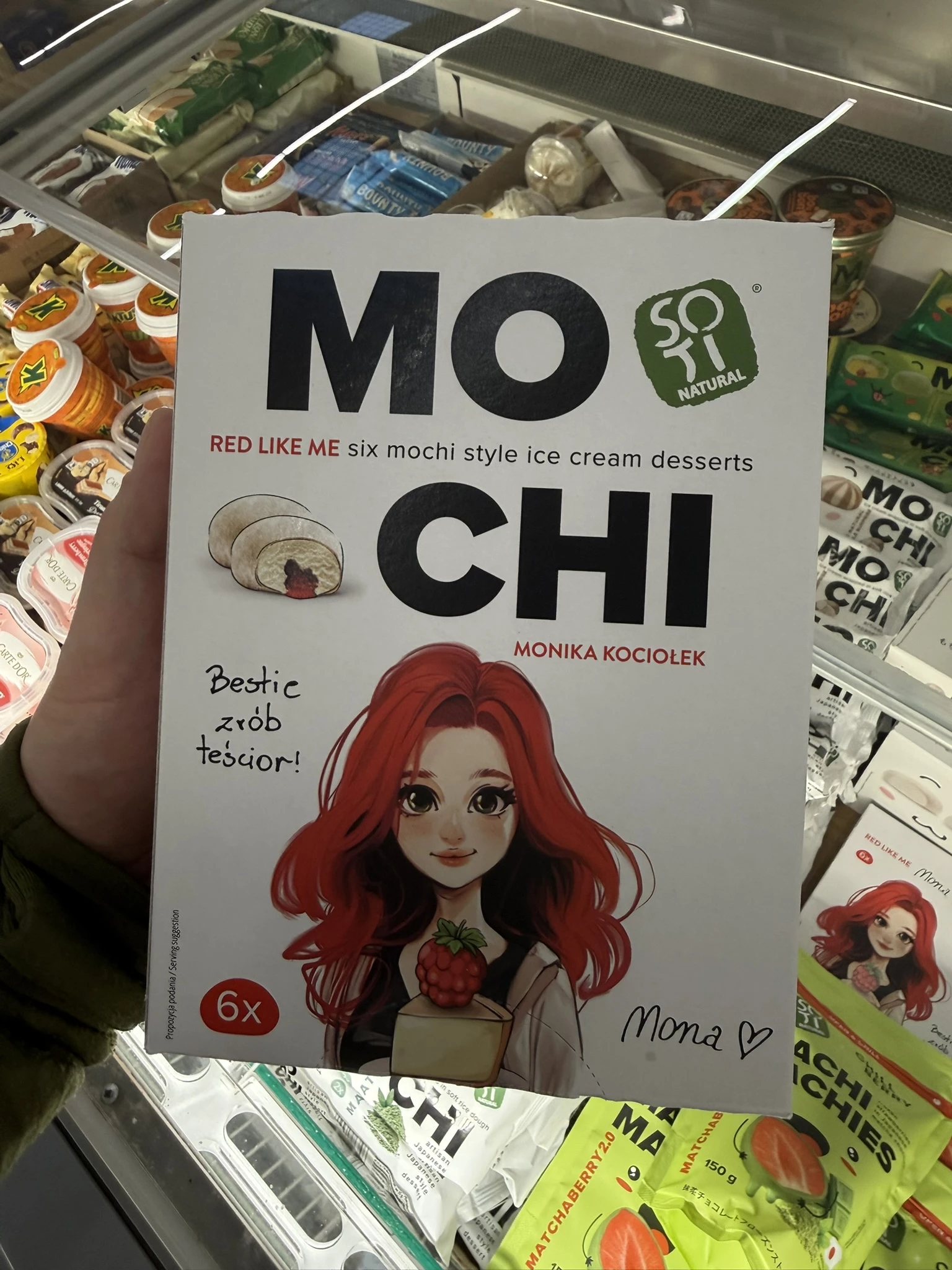 Soti Natural Red Like Me Mochi o smaku sernika z maliną i ciasteczkami | 210g / 216ml