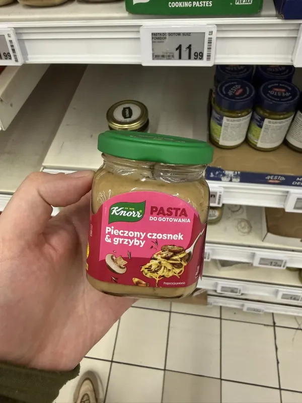 Knorr Pasta do gotowania Pieczony czosnek i grzyby | 165g