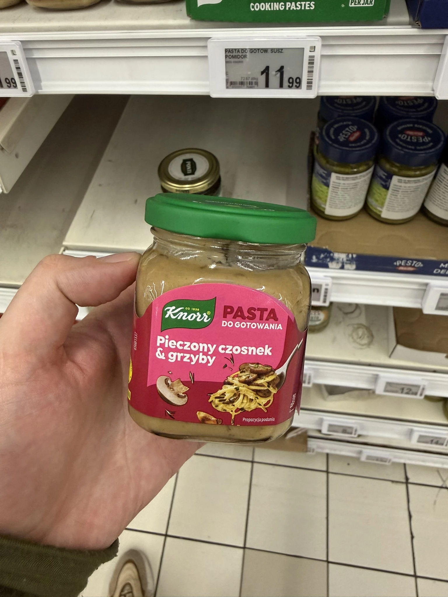 Knorr Pasta do gotowania Pieczony czosnek i grzyby | 165g