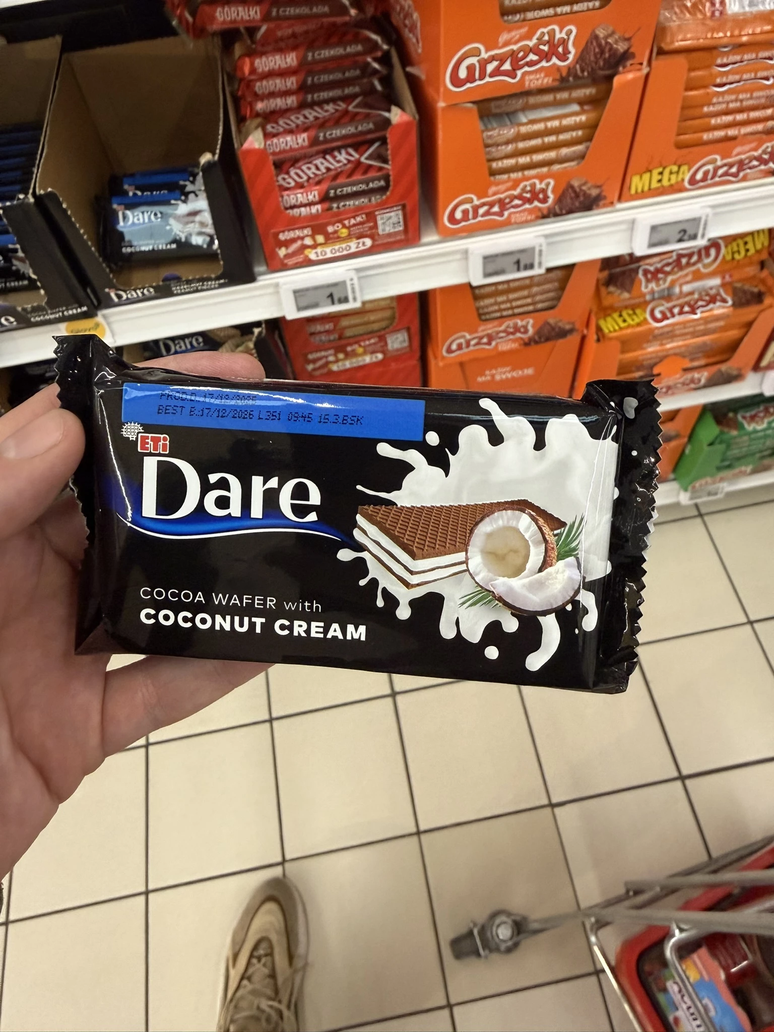 Eti Dare Wafel kakaowy z kremem kokosowym | 40g