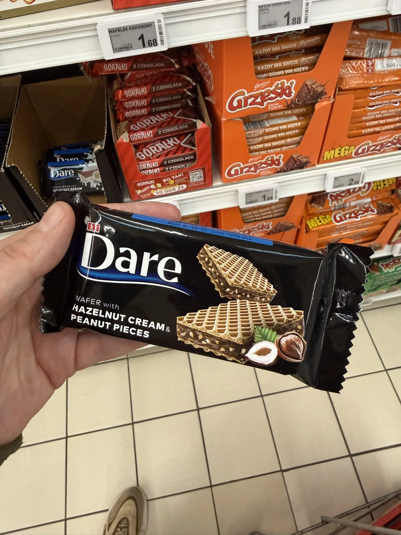 Eti Dare Wafer with Hazelnut Cream & Peanut Pieces | 36g