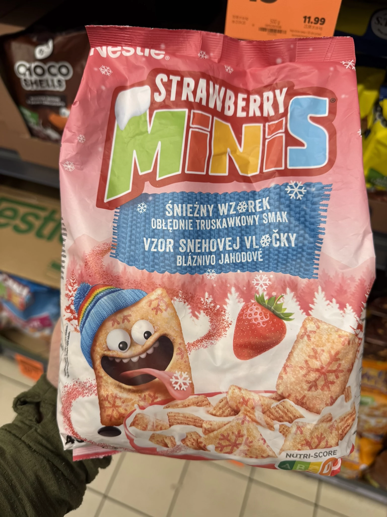 Nestlé Strawberry Minis  Zbożowe kwadraciki o smaku truskawkowym | 450g