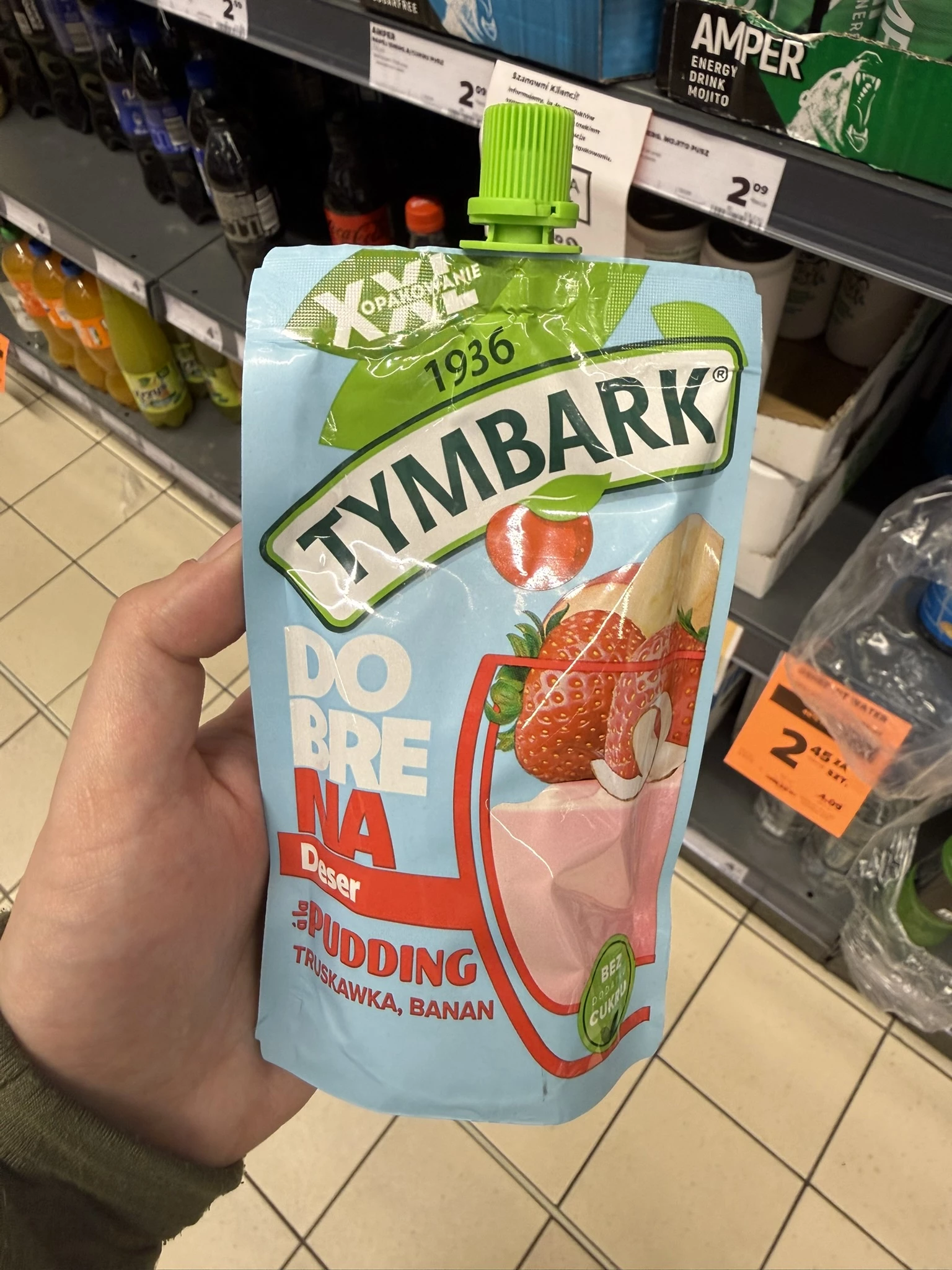 Tymbark Mus Pudding Truskawka-Banan | 170g