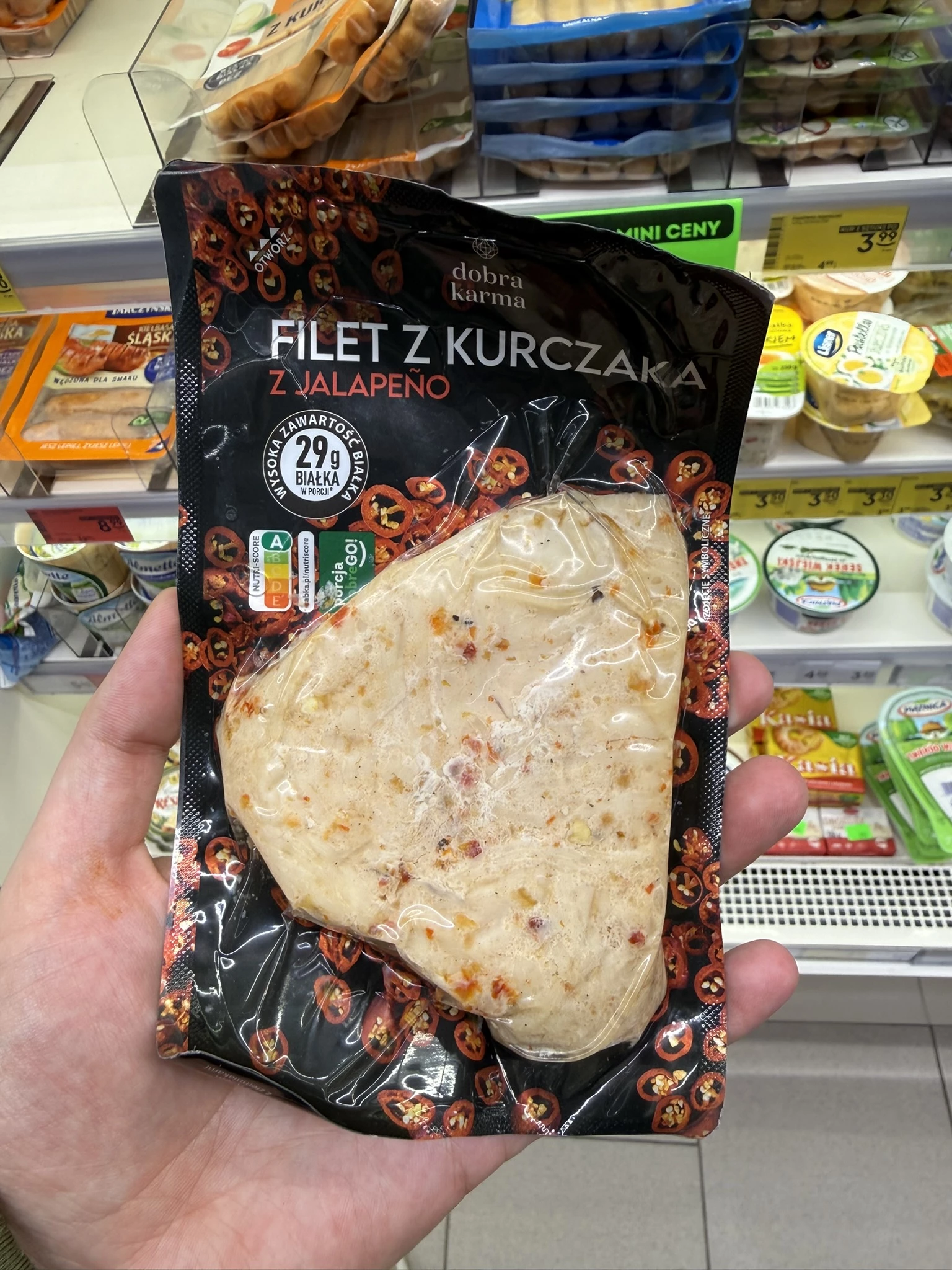 Filet z piersi kurczaka z jalapeño pieczony, parzony, pasteryzowany | 120g