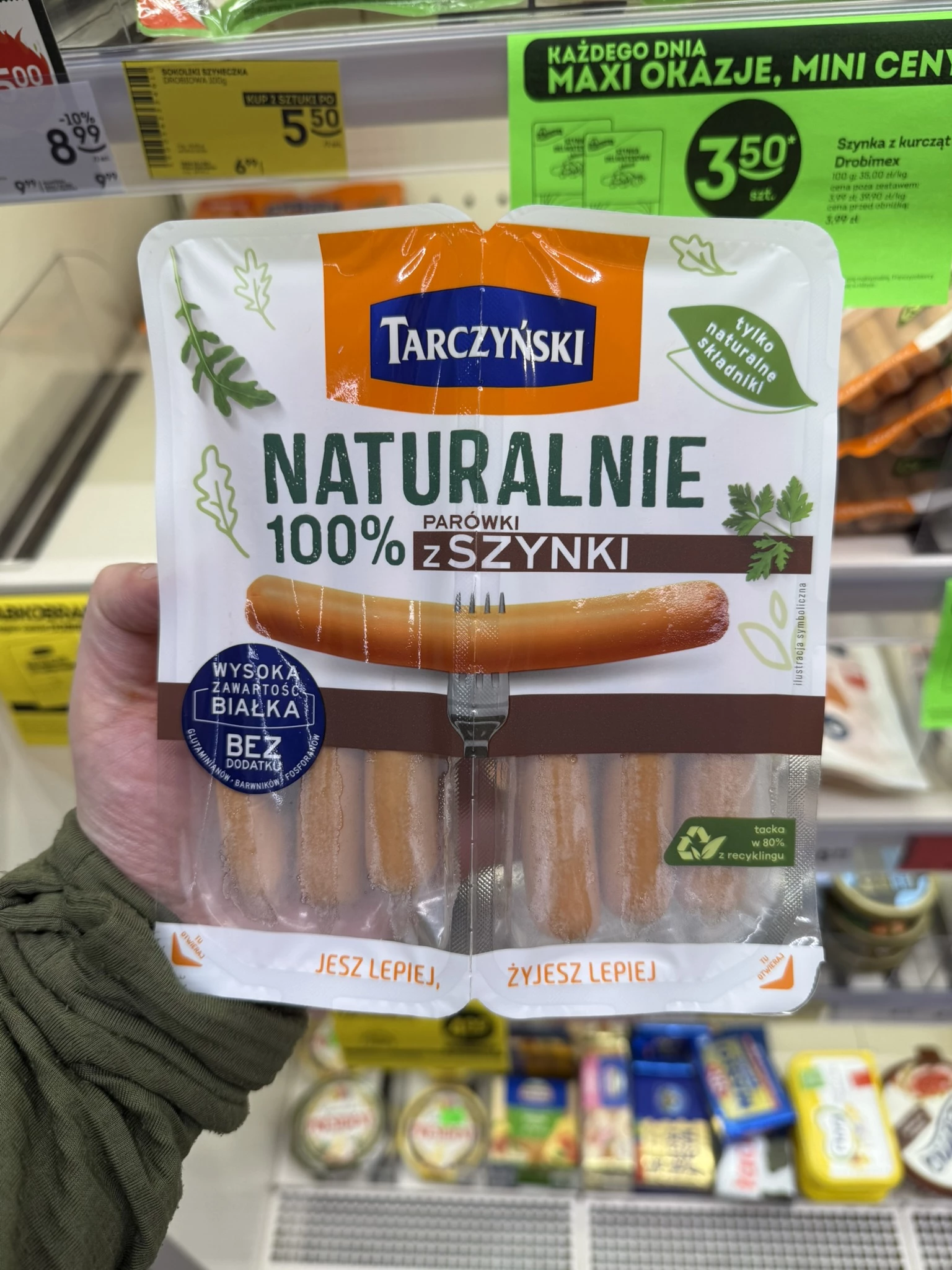 Tarczyński Naturalnie Parówki 100% z Szynki | 200g