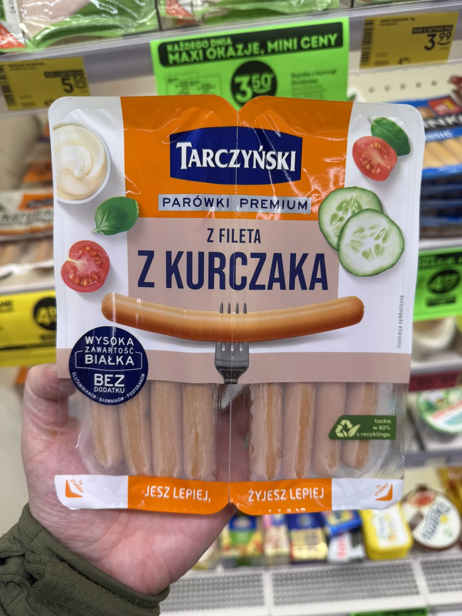 Tarczyński Parówki Premium z fileta z kurczaka | 180g