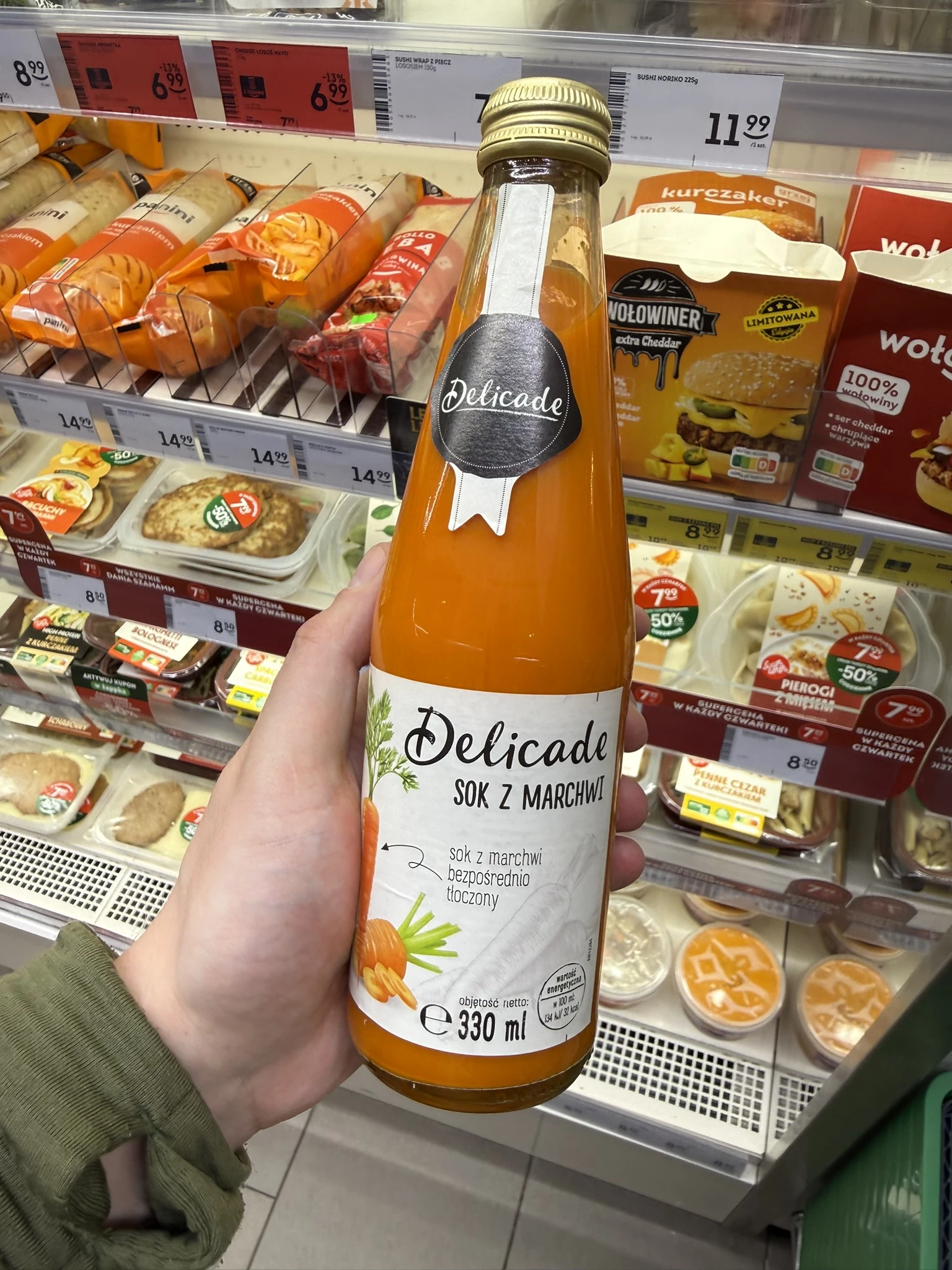 Delicade Sok z Marchwi bezpośrednio tłoczony | 330ml