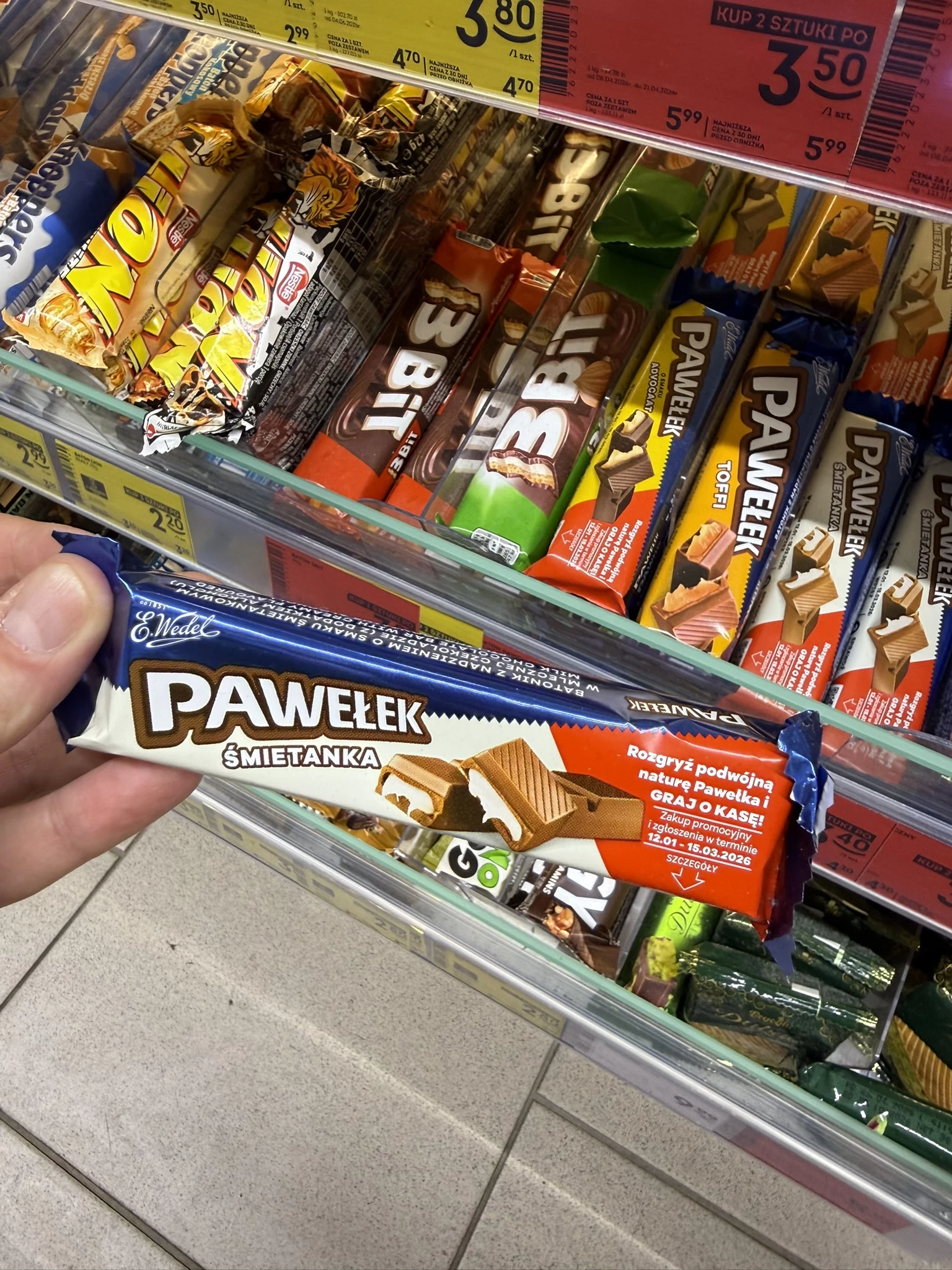 E. Wedel Pawełek Batonik Śmietanka | 45g