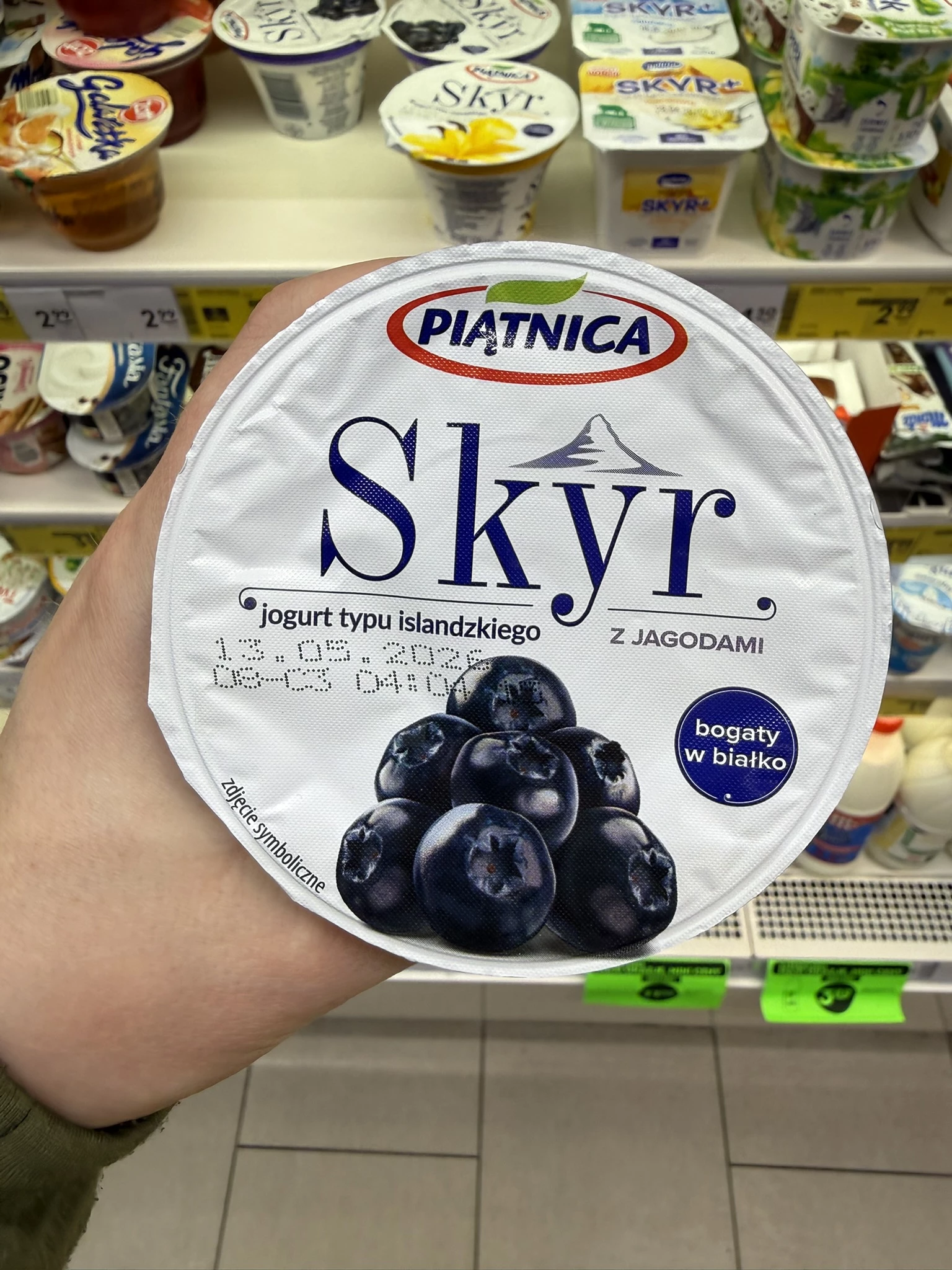 Piątnica Skyr Jogurt typu islandzkiego z jagodami | 150g