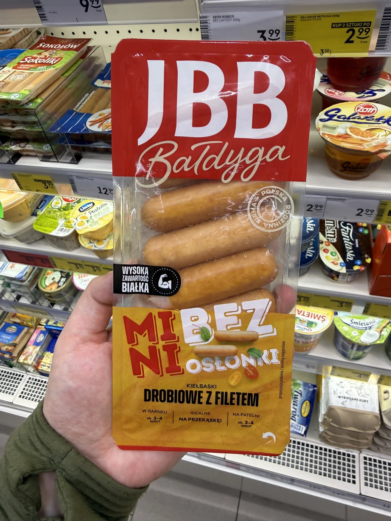 JBB Bałdyga Mini kiełbaski drobiowe z filetem bez osłonki | 180g