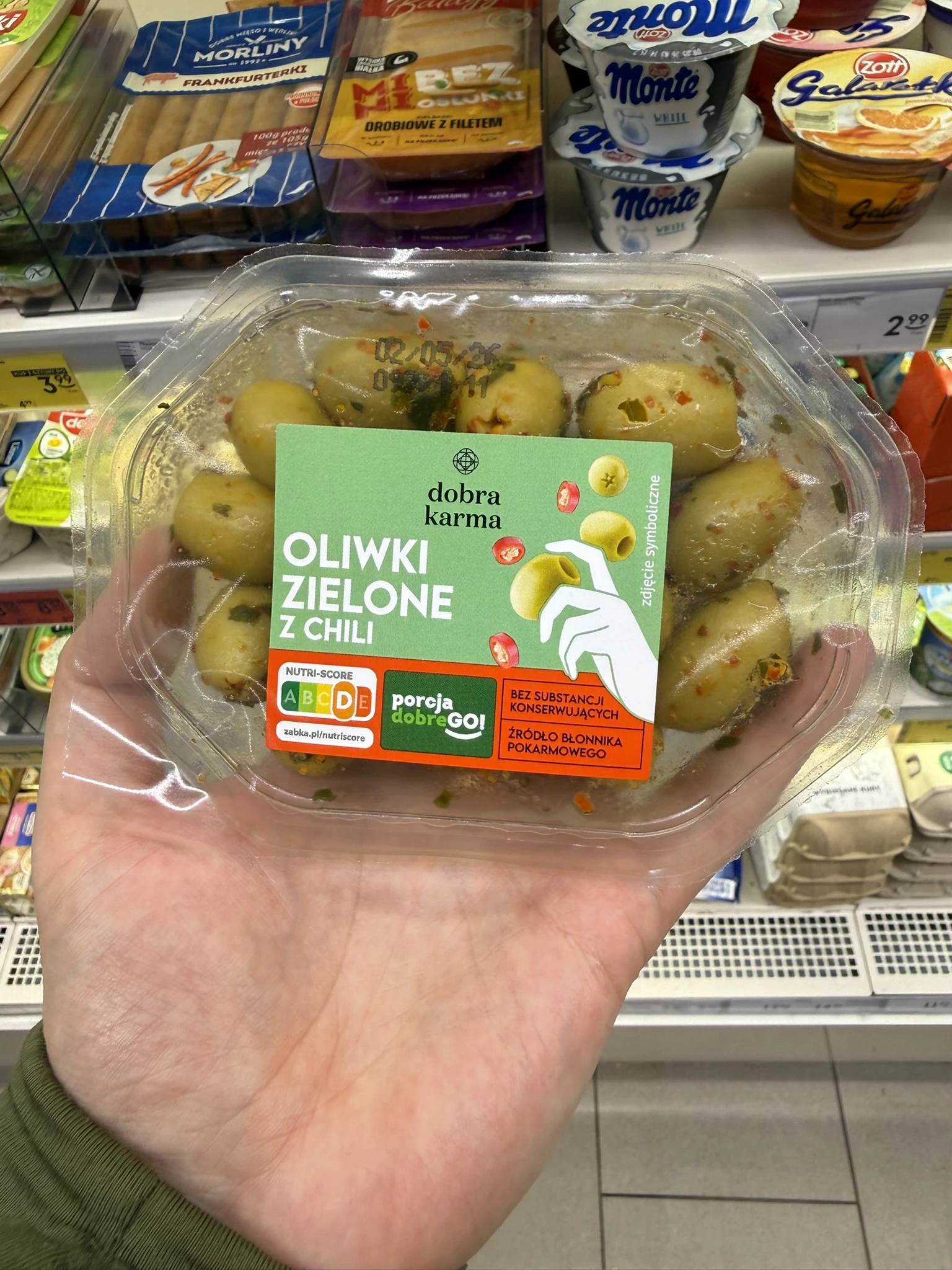Dobra Karma Oliwki Zielone z Chili | 90g