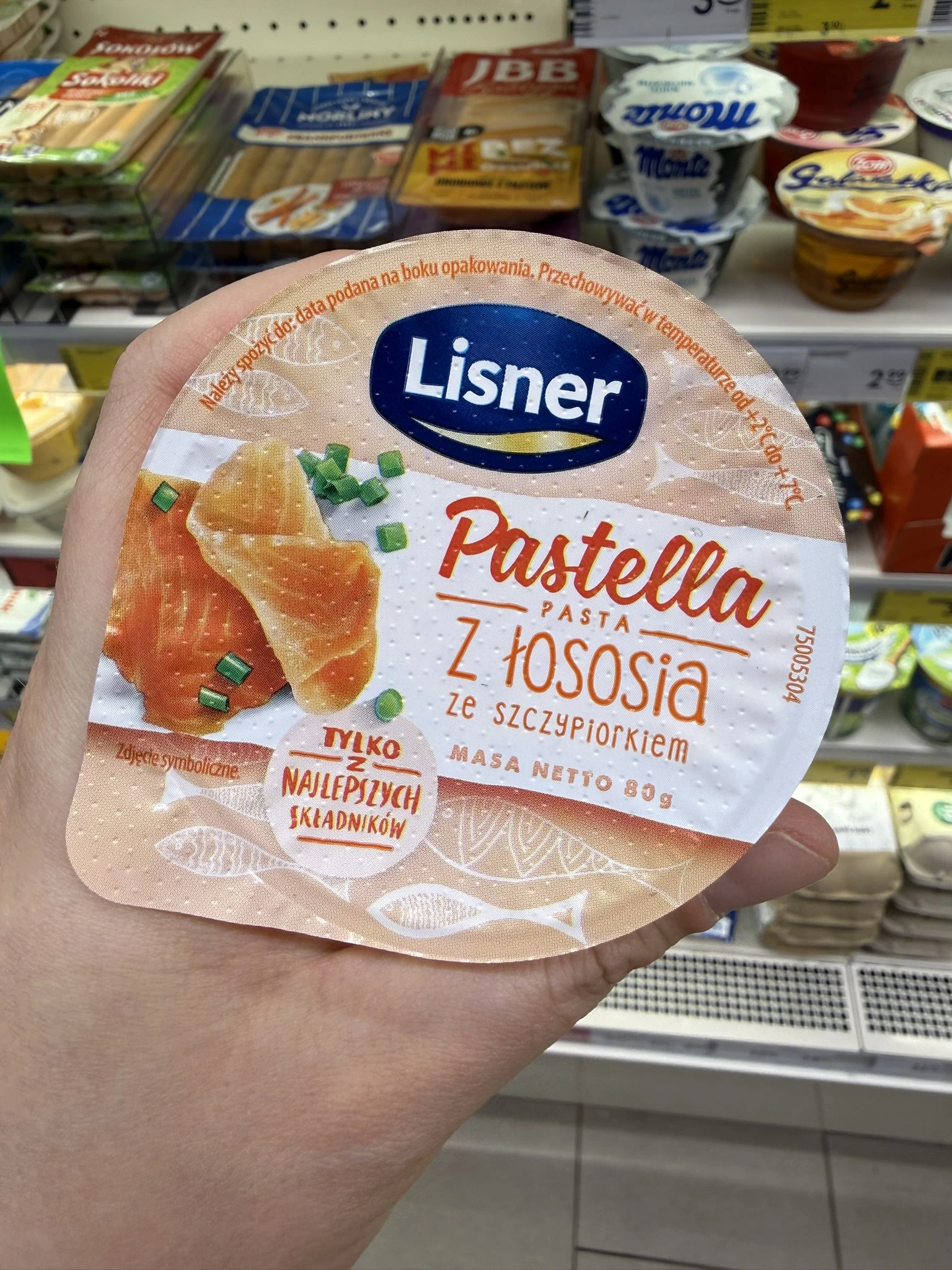 Lisner Pastella pasta kanapkowa z łososia ze szczypiorkiem | 80g