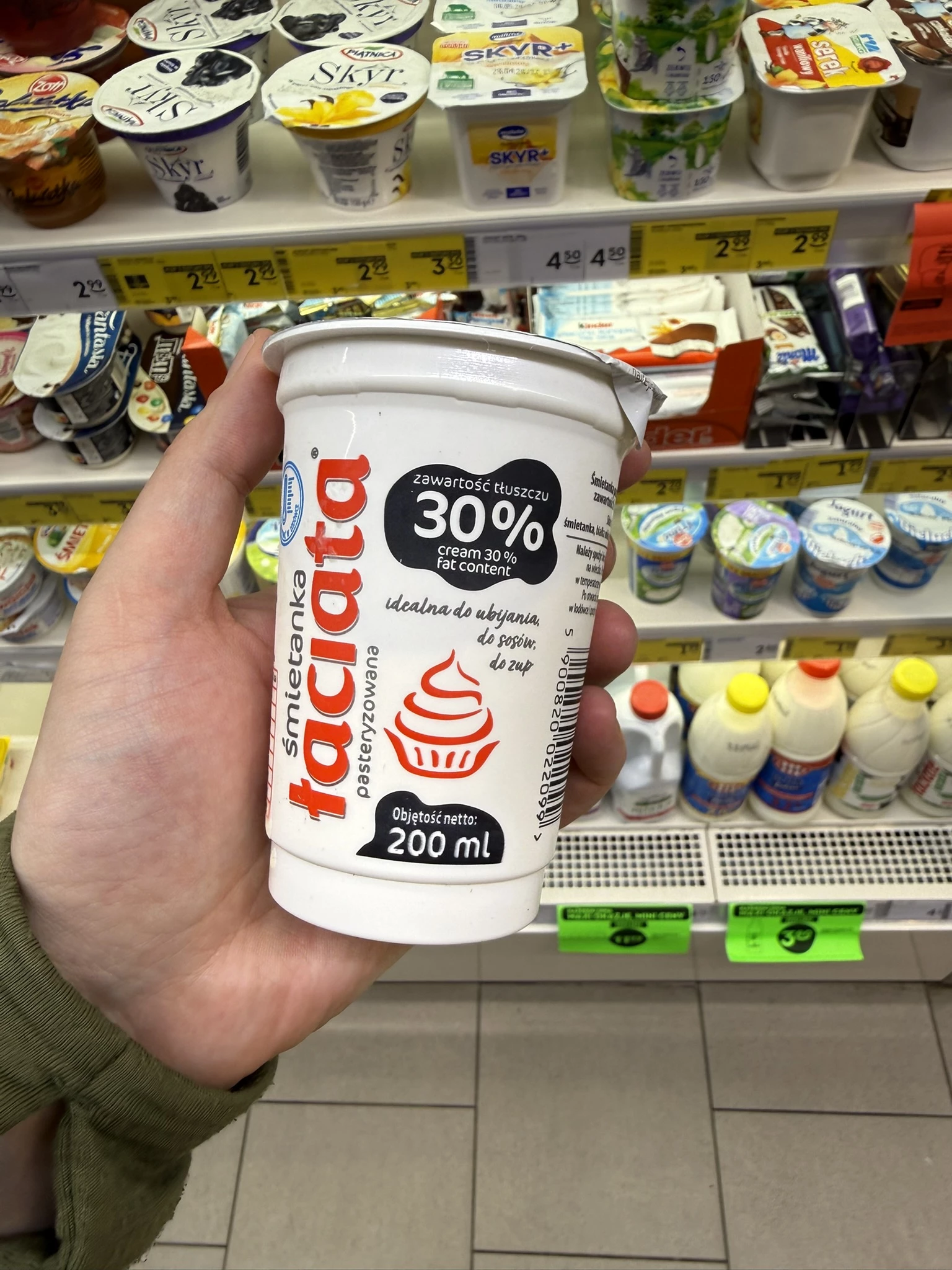 Łaciata Śmietanka pasteryzowana 30% | 200ml