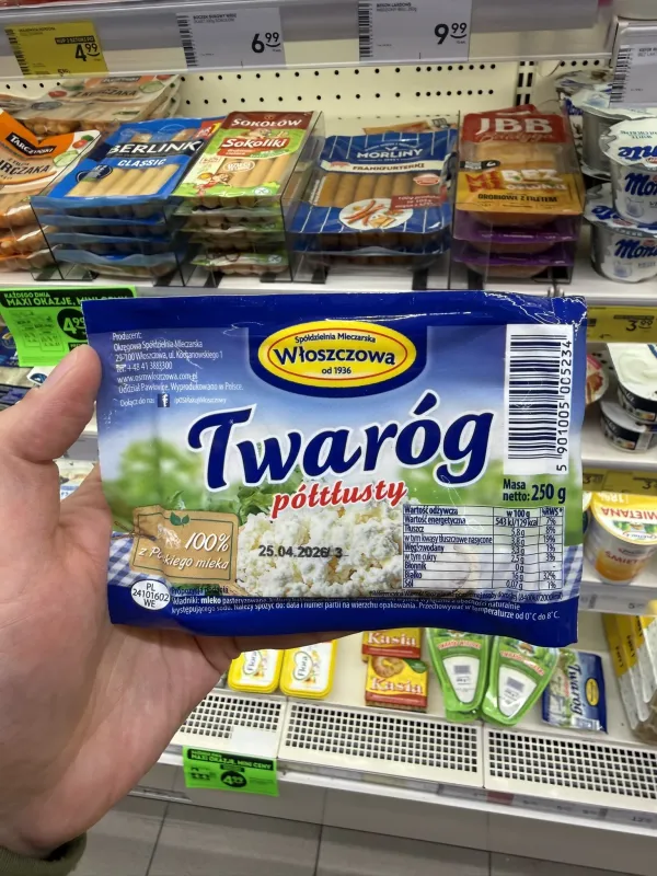 Włoszczowa Twaróg półtłusty | 250g