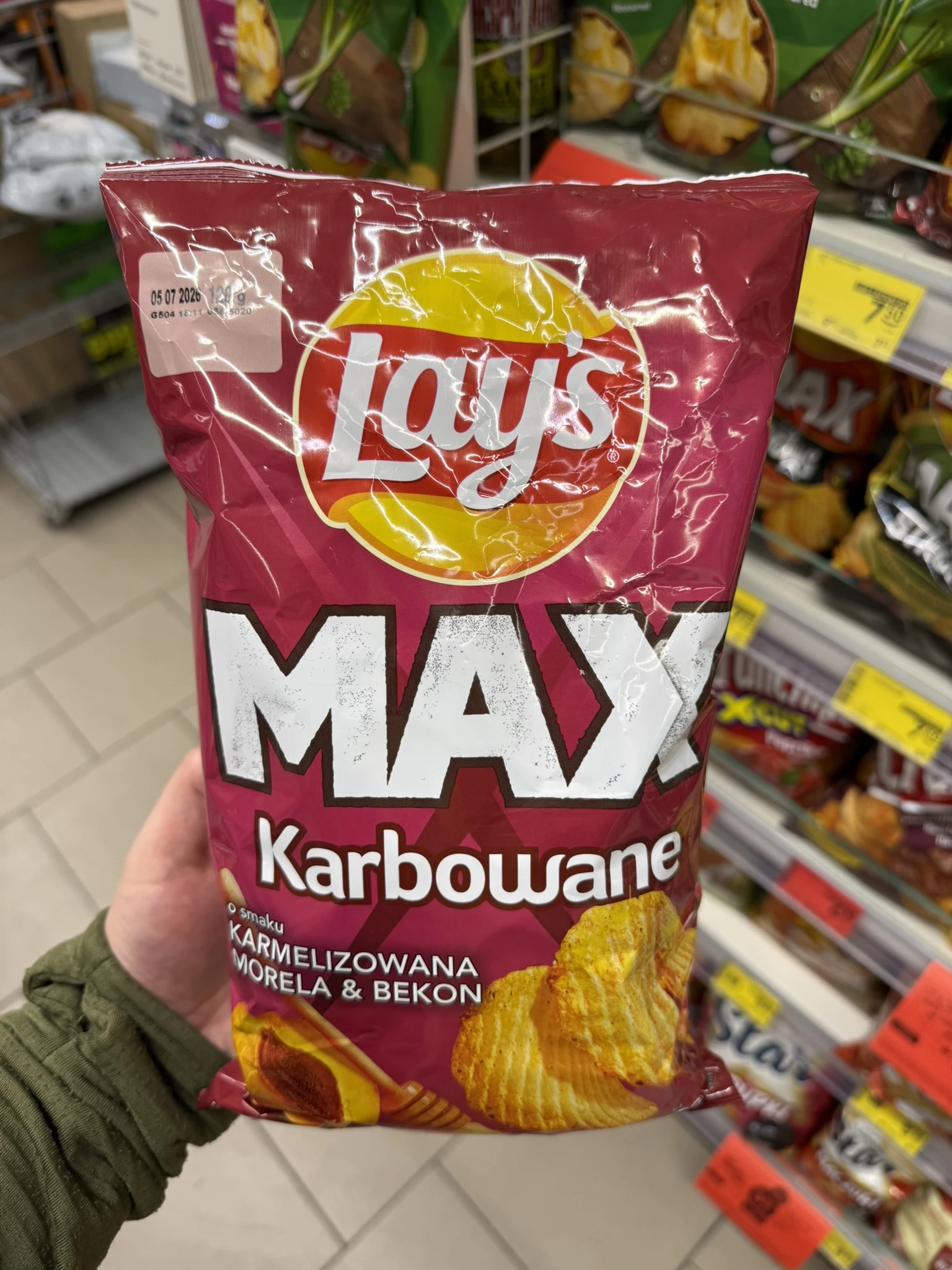 Lay’s MAX Karbowane Karmelizowana Morela & Bekon | 120g