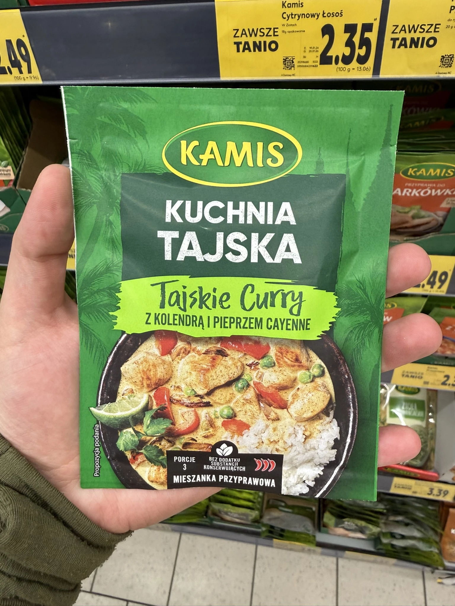 Kamis Kuchnia tajska Mieszanka przyprawowa tajskie curry z kolendrą i pieprzem cayenne | 15g